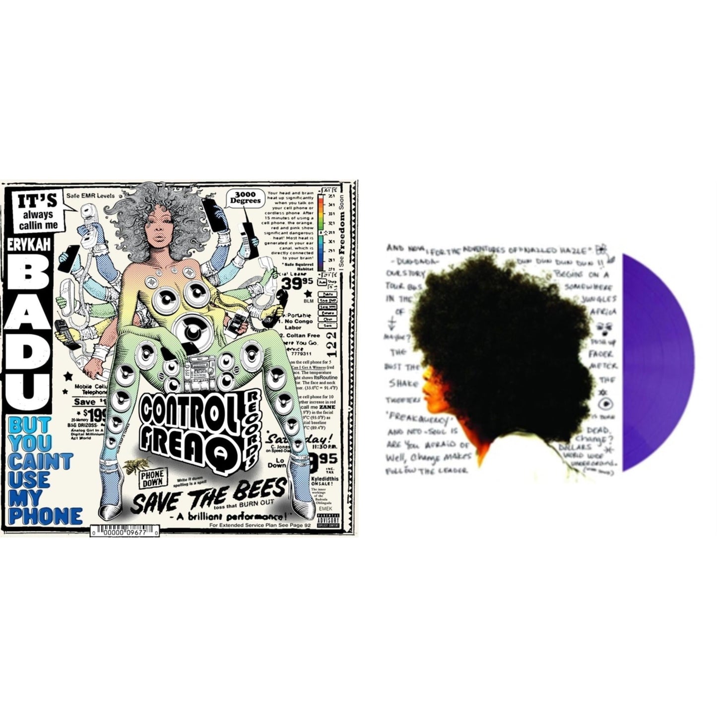 Erykah Badu - Worldwide Underground (Purple LP Vinyl) & But You Caint Use My Phone (Purple LP Vinyl)