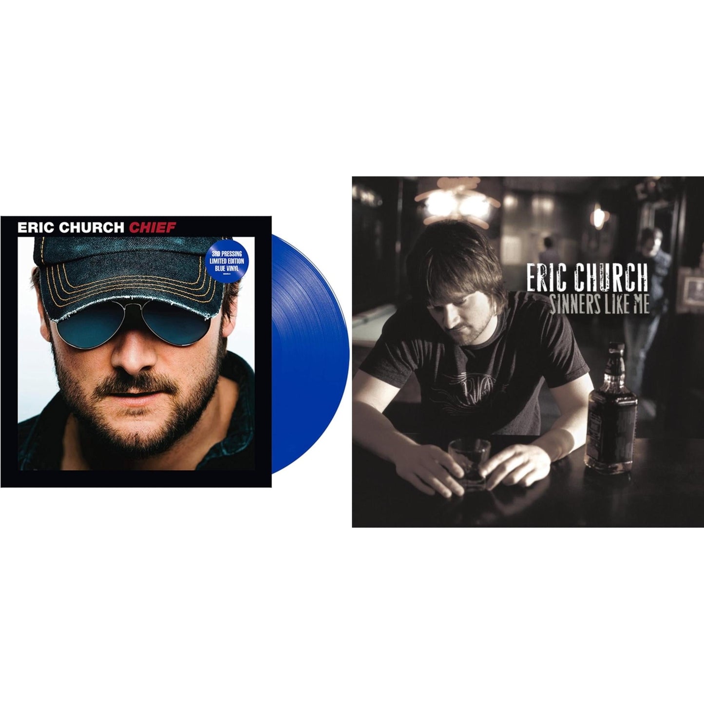 Eric Church - Chief (Blue LP Vinyl) & Sinners Like Me (Blue LP Vinyl)