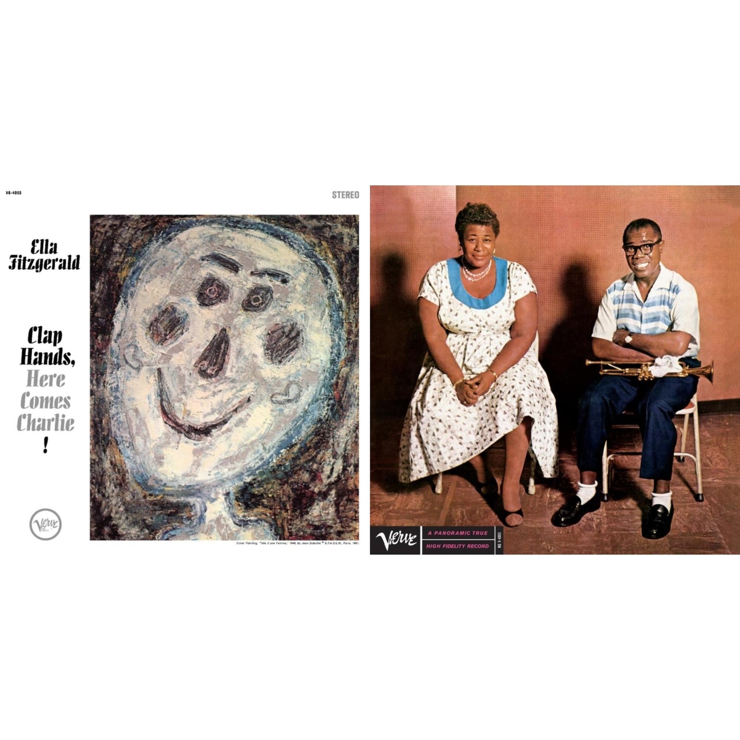 Ella Fitzgerald - Ella & Louis (Verve Acoustic Sounds Series) & Clap Hands, Here Comes Charlie! (Verve Acoustic Sound Series) - LP Vinyl Bundle