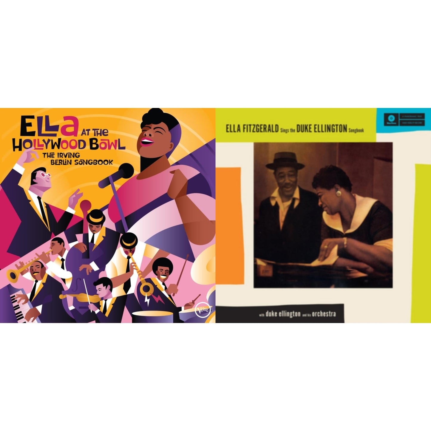 Ella Fitzgerald - Ella At The Hollywood Bowl: The Irving Berlin Songbook & Sings The Duke Ellington Songbook (180G/Dmm) - LP Vinyl Bundle