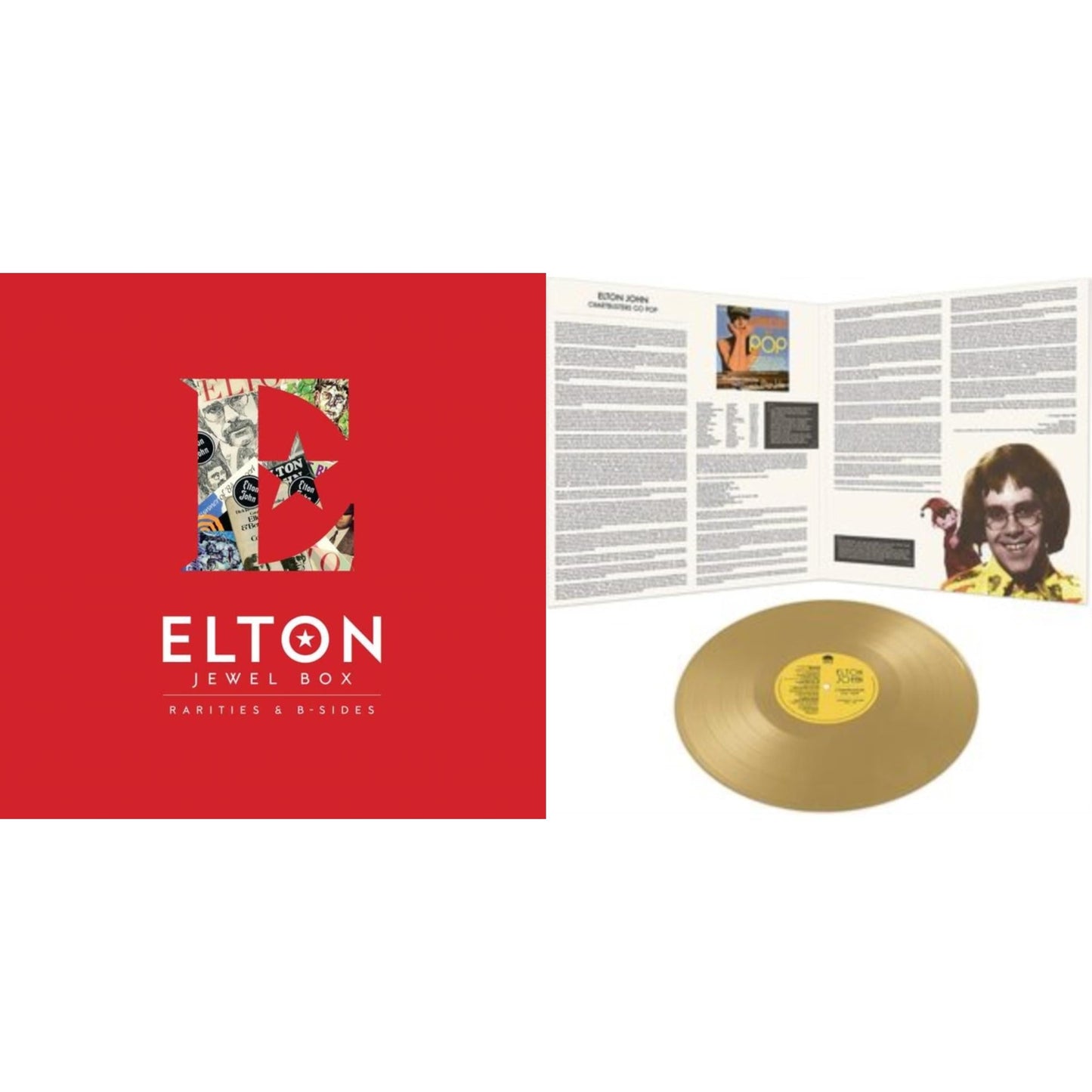 Elton John - Jewel Box (3LP - Rarities & B-Sides) & Chartbusters Go Pop - Legendary Covers '69 / '70 (Gold LP Vinyl)