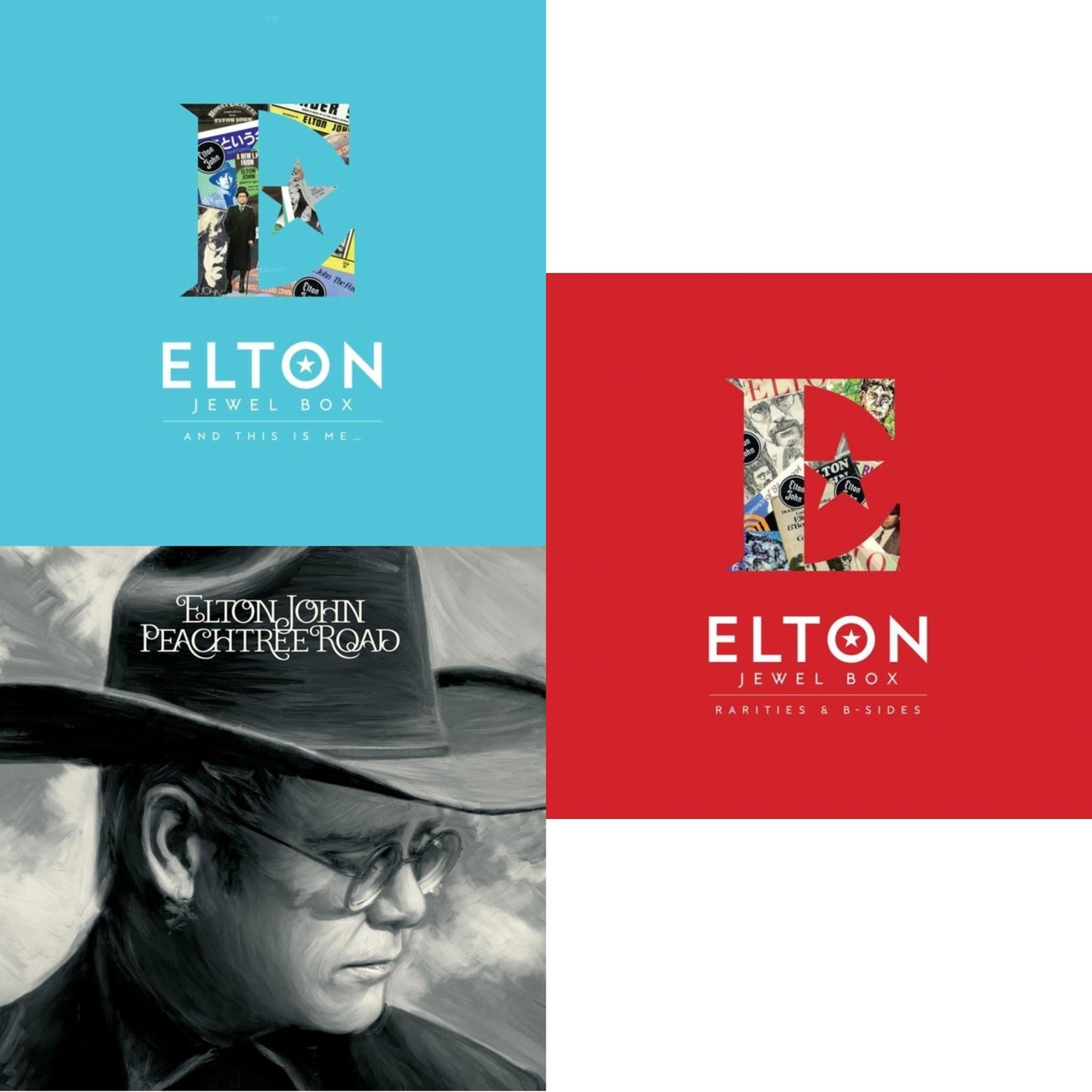 Elton John - Peachtree Road (2LP) & Jewel Box (3LP - Rarities & B-Sides) & Jewel Box (2LP - And This Is Me)