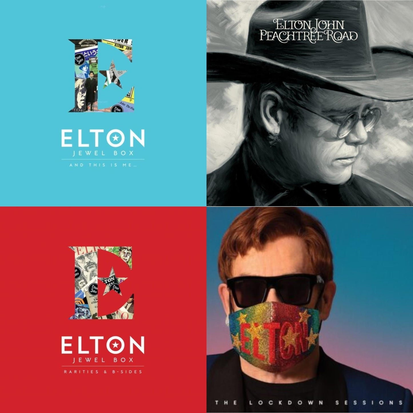Elton John - Lockdown Sessions (Blue Vinyl/2LP) (X) & Peachtree Road (2LP) & Jewel Box (3LP - Rarities & B-Sides) & Jewel Box (2LP - And This Is Me)