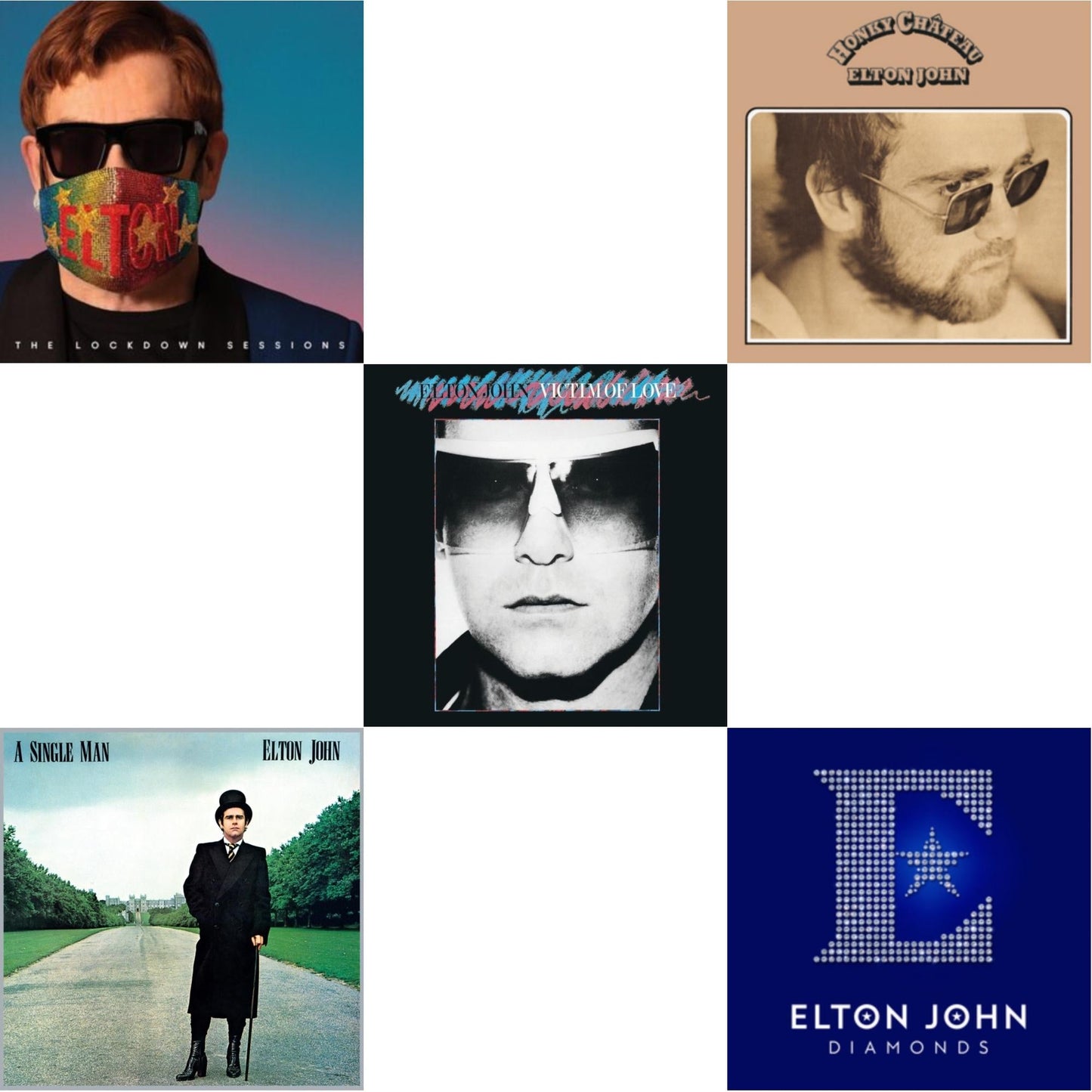 Elton John - Lockdown Sessions (Blue Vinyl/2LP) (X) & Single Man & Victim Of Love & Honky Chateau & Diamonds (2LP)