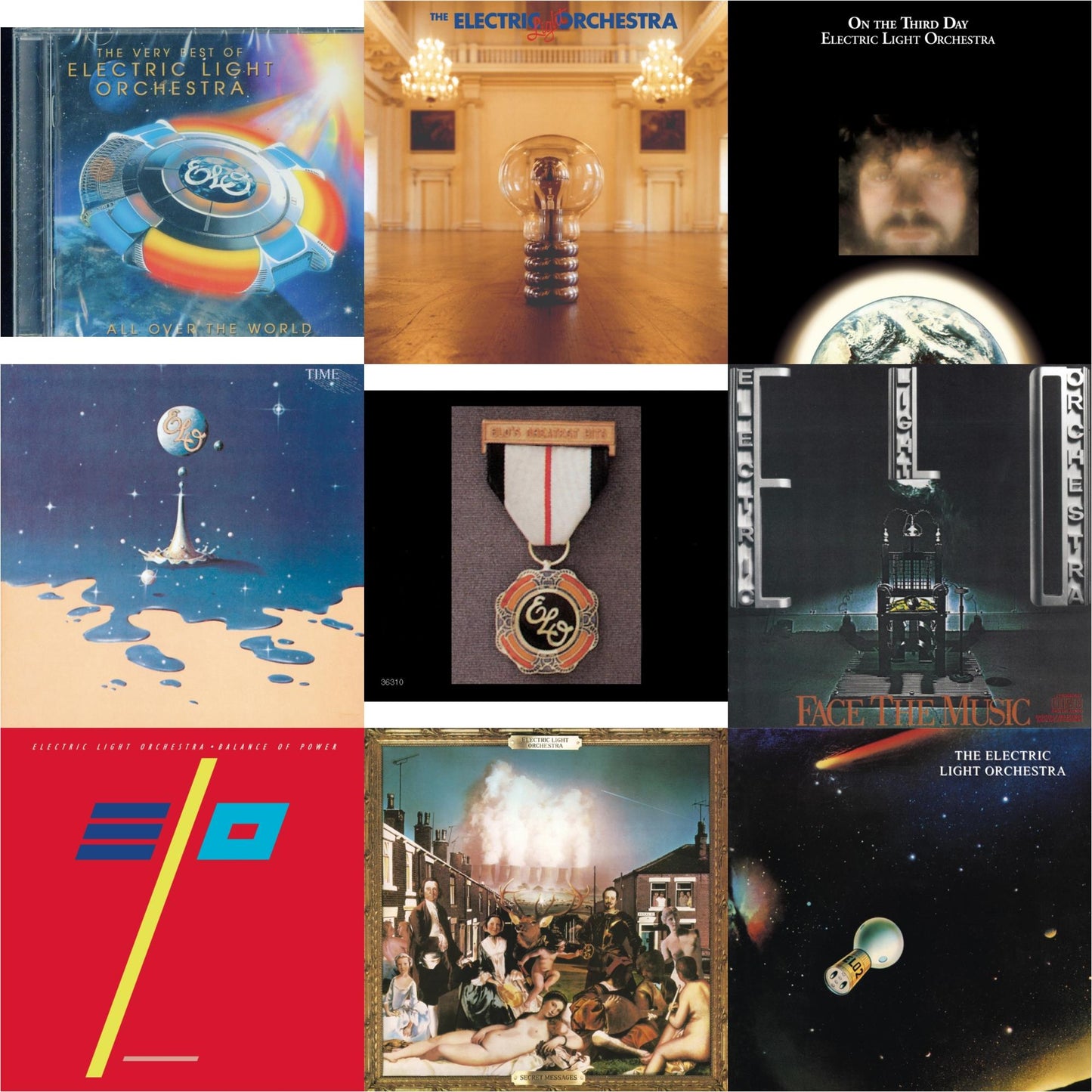 Electric Light Orchestra - Greatest Hits & All Over The World: Very Best Of & Secret Messages & Balance Of Power & Elo 2 & No Answer & On The Third Day & Time & Face The Music - CD Bundle