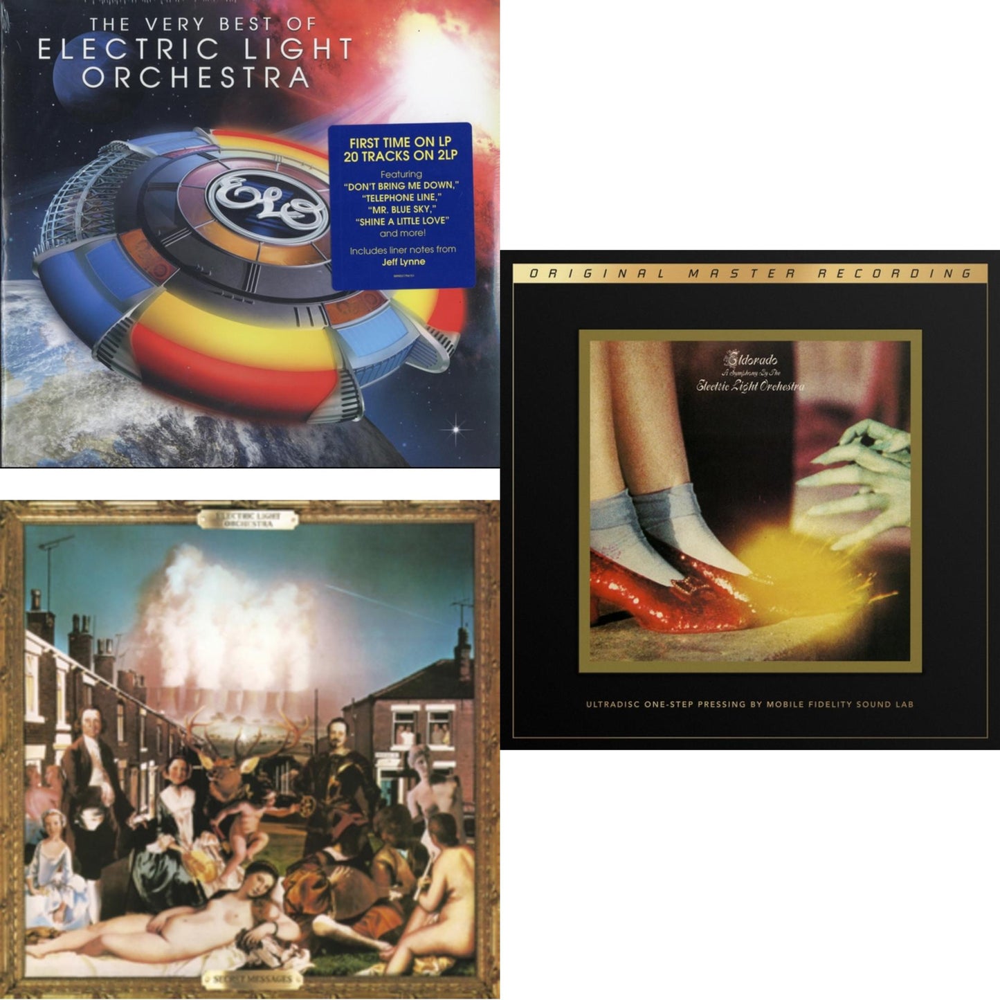 Electric Light Orchestra - Secret Messages (2 LP/140G Vinyl/Dl Code) & Eldorado: A Symphony (2LP/180G/45RPM Supervinyl Ultradisc One-Step/Original Masters/Limited) & All Over The World: Very Best Of Electric Light Orchestra (2LP/150G/Gatefold)