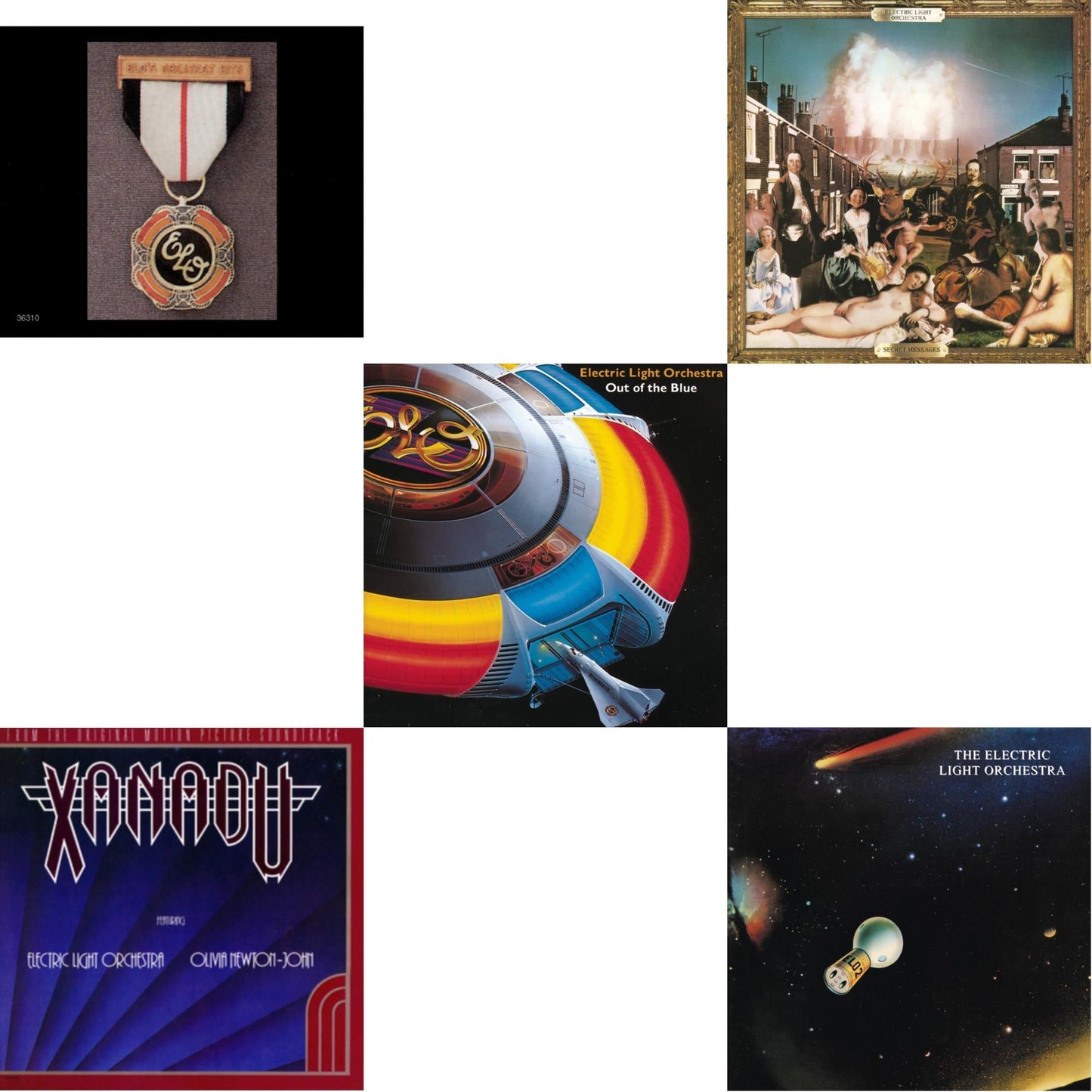 Electric Light Orchestra - Greatest Hits & Xanadu - Original Motion Picture Soundtrack & Out Of The Blue & Secret Messages & Elo 2 - CD Bundle