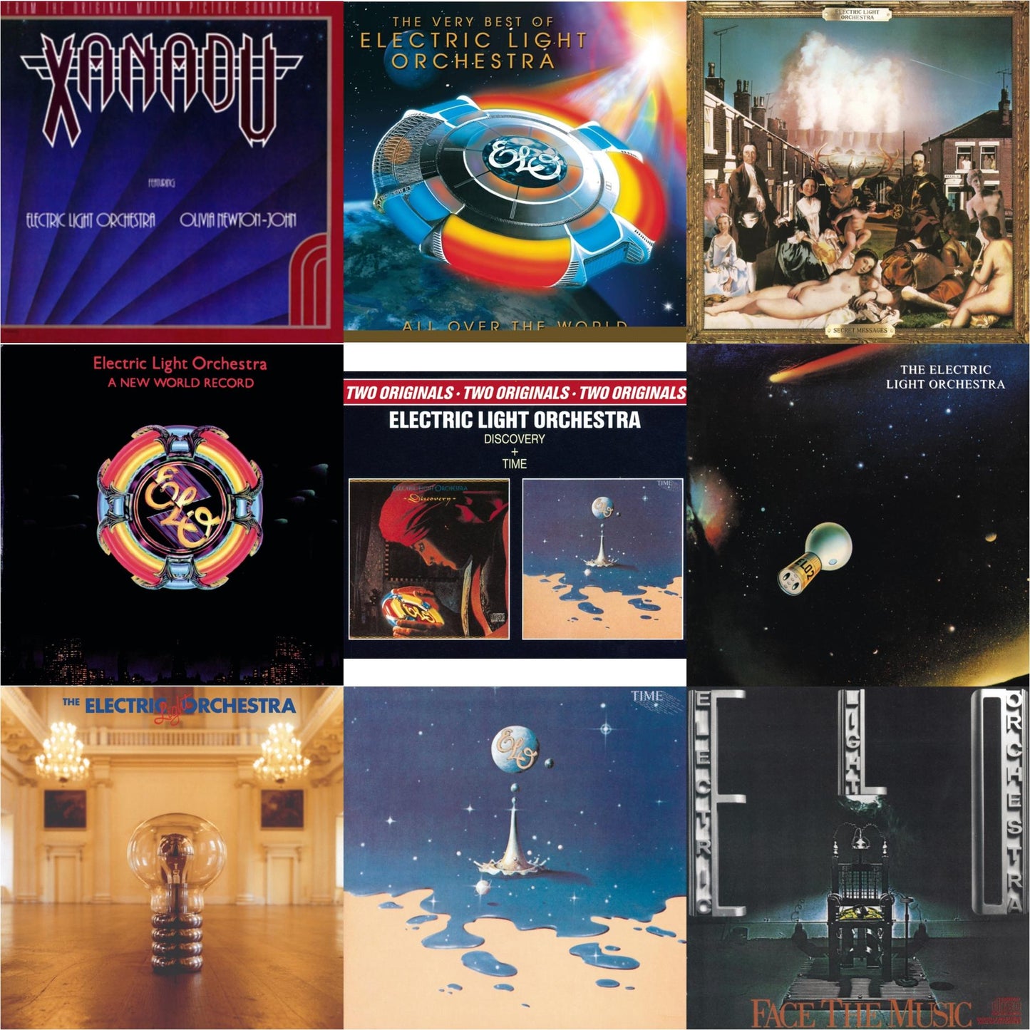 Electric Light Orchestra - Xanadu - Original Motion Picture Soundtrack & All Over The World: Very Best Of & Secret Messages & New World Record & Discovery & Elo 2 & No Answer & Time & Face The Music - CD Bundle