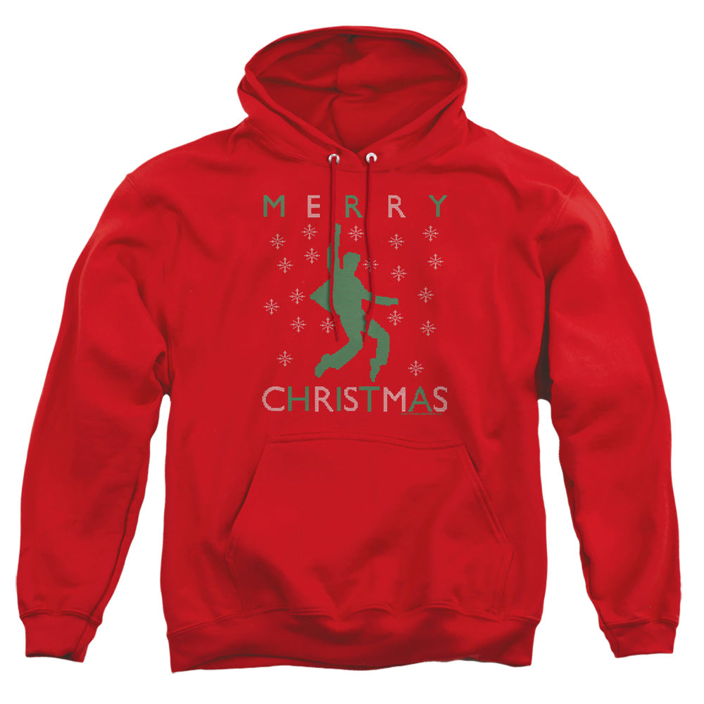 Elvis Dancing Ugly Christmas Mens Hoodie Red Officially Licensed