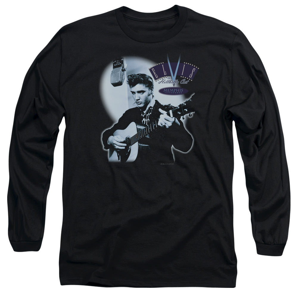 Elvis Presley Hillbilly Cat Mens Long Sleeve Shirt Black Officially Licensed