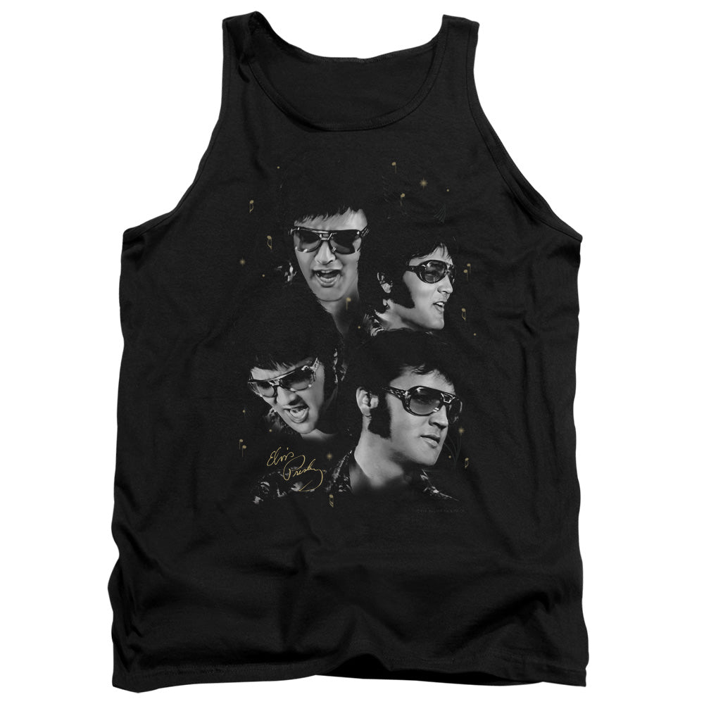 Elvis Presley Faces Mens Tank Top Shirt Black Officially Licensed