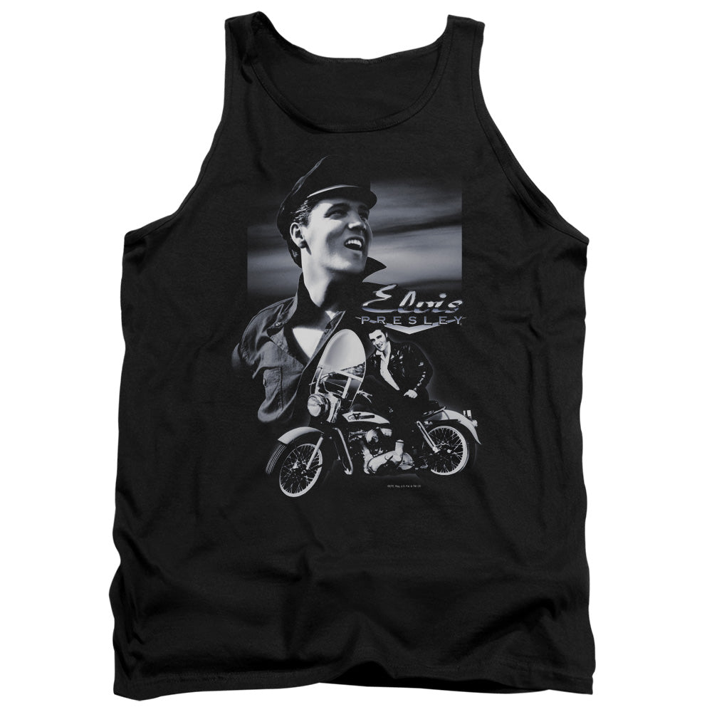 Elvis Presley Motorcycle Mens Tank Top Shirt Black Officially Licensed