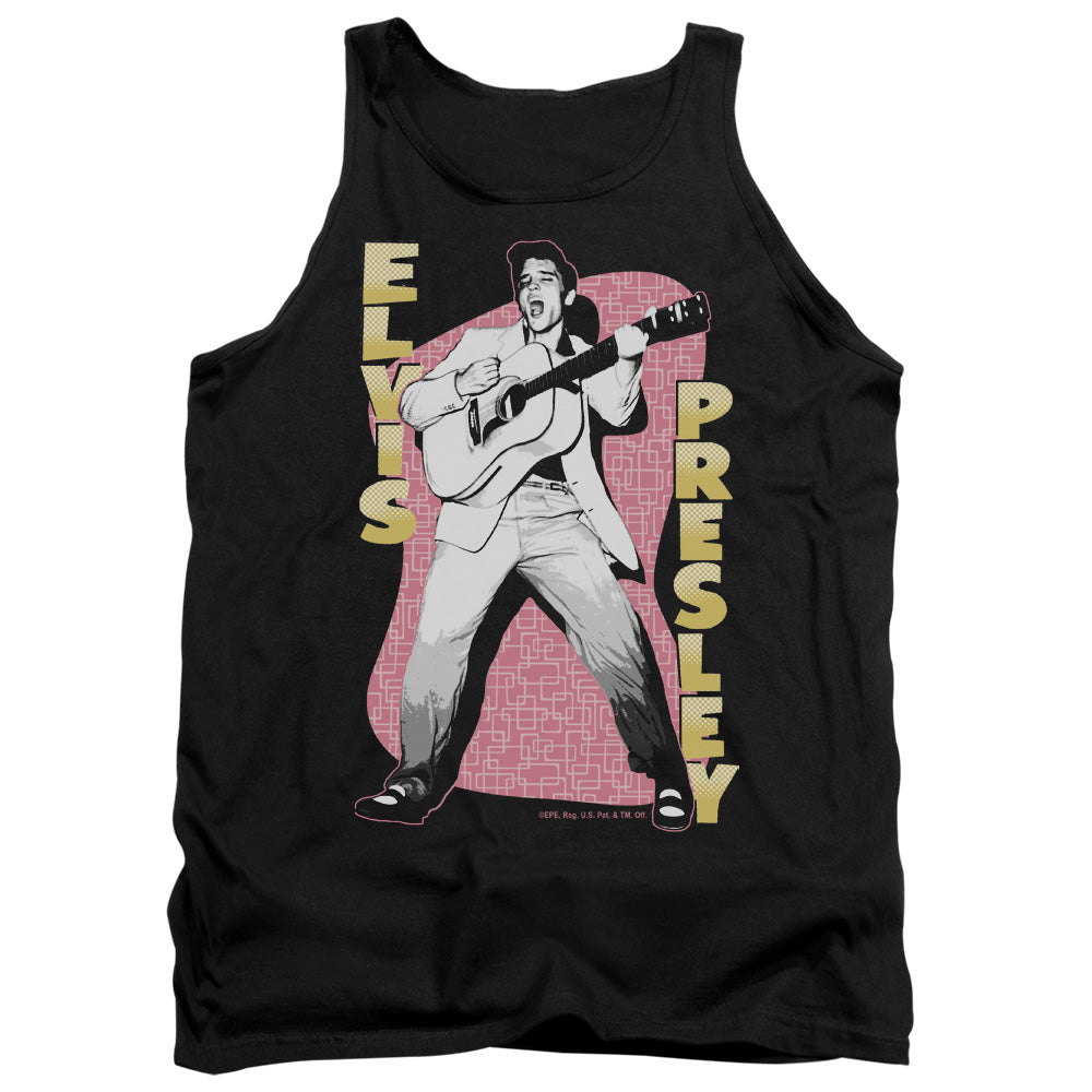 Elvis Presley Pink Rock Mens Tank Top Shirt Black Officially Licensed