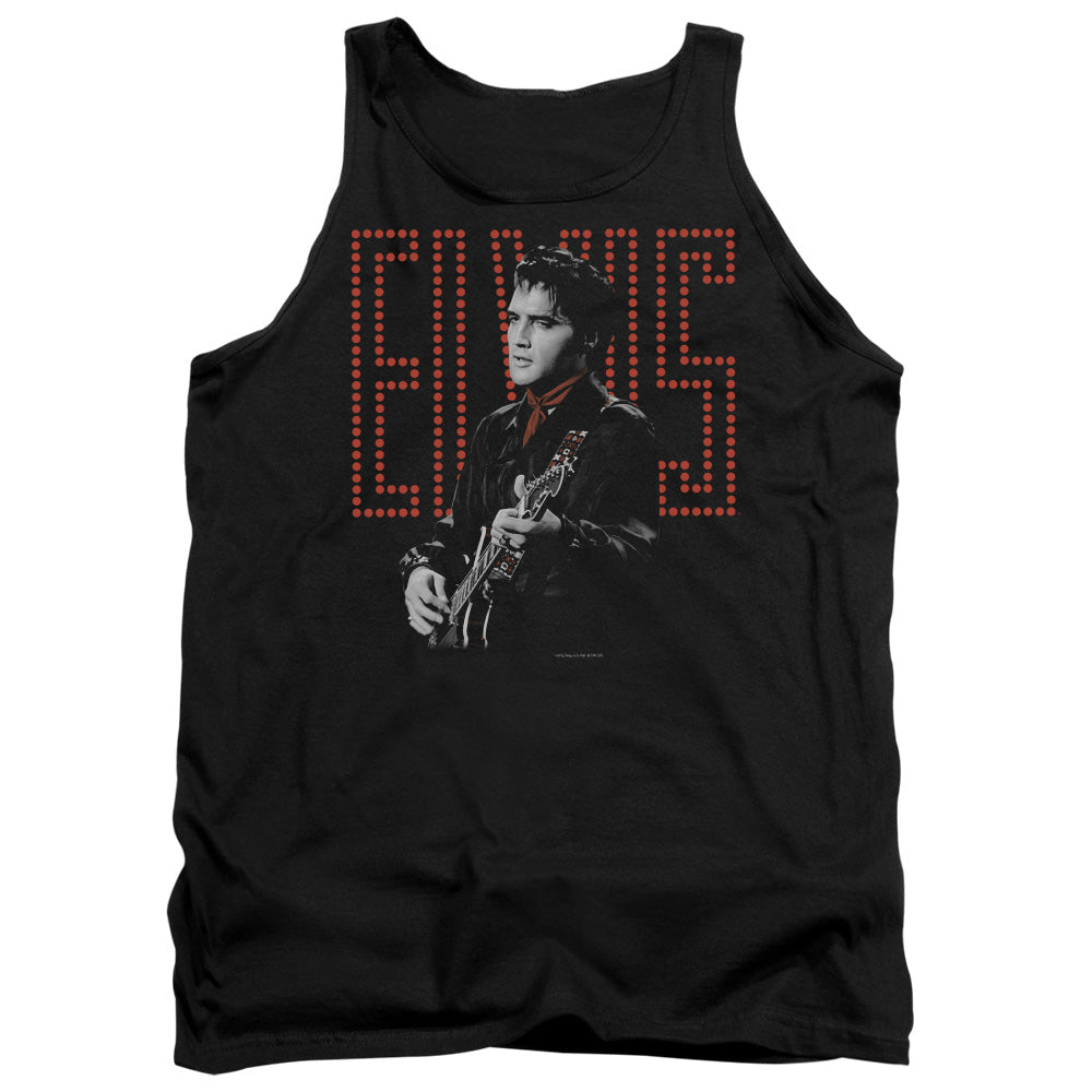 Elvis Presley Red Guitarman Mens Tank Top Shirt Black Officially Licensed