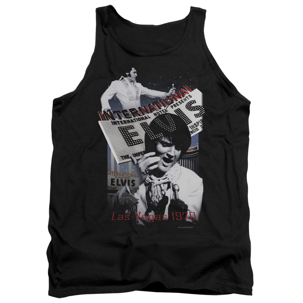 Elvis Presley International Hotel Mens Tank Top Shirt Black Officially Licensed