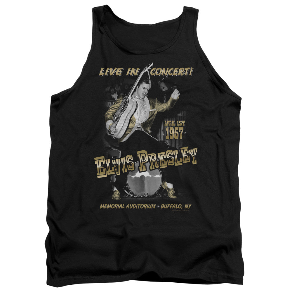 Elvis Presley Live In Buffalo Mens Tank Top Shirt Black Officially Licensed
