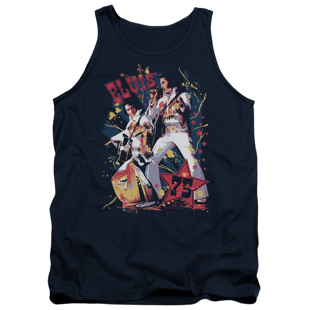 Elvis Presley Eagle Elvis Mens Tank Top Shirt Navy Officially Licensed
