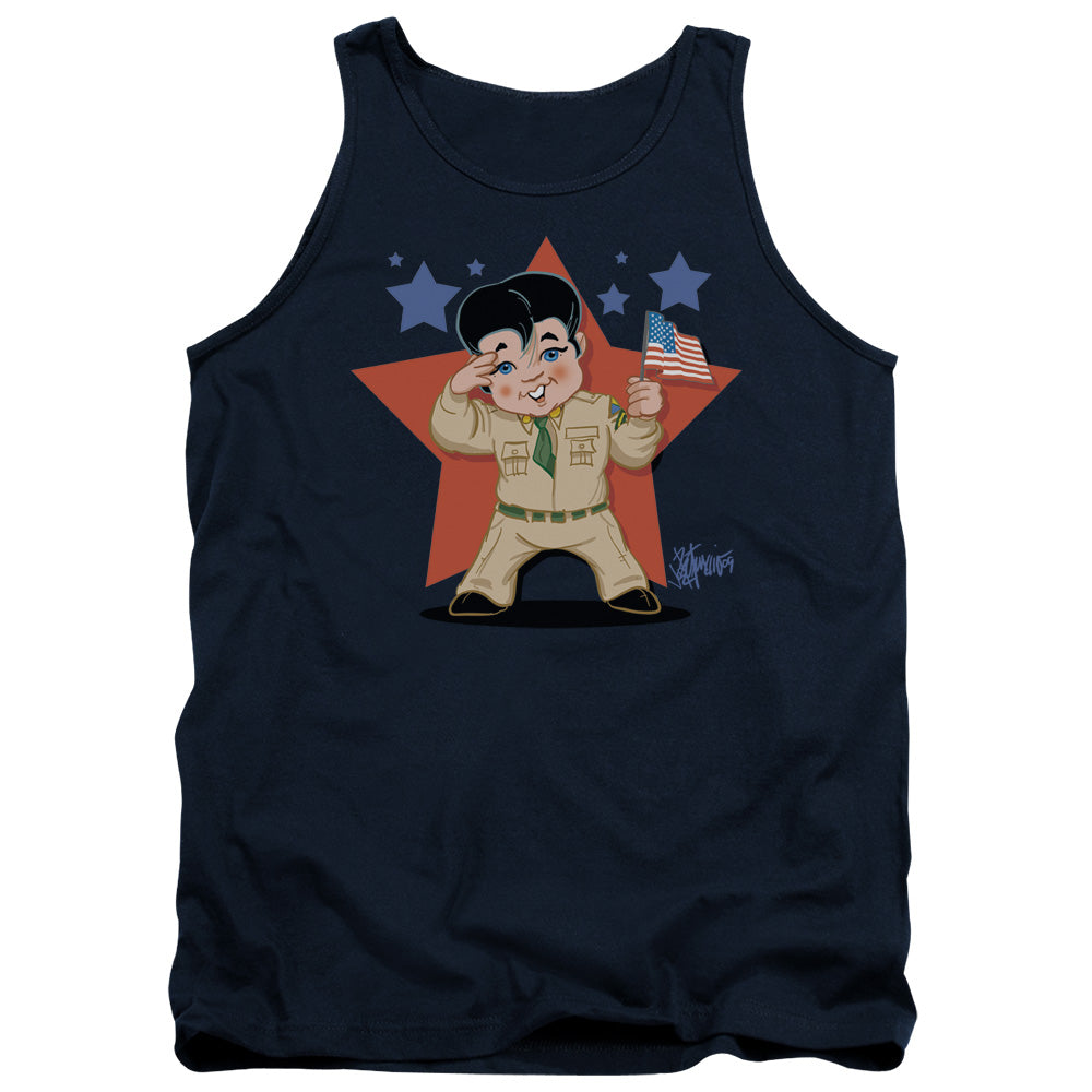 Elvis Presley Lil G I Mens Tank Top Shirt Navy Officially Licensed