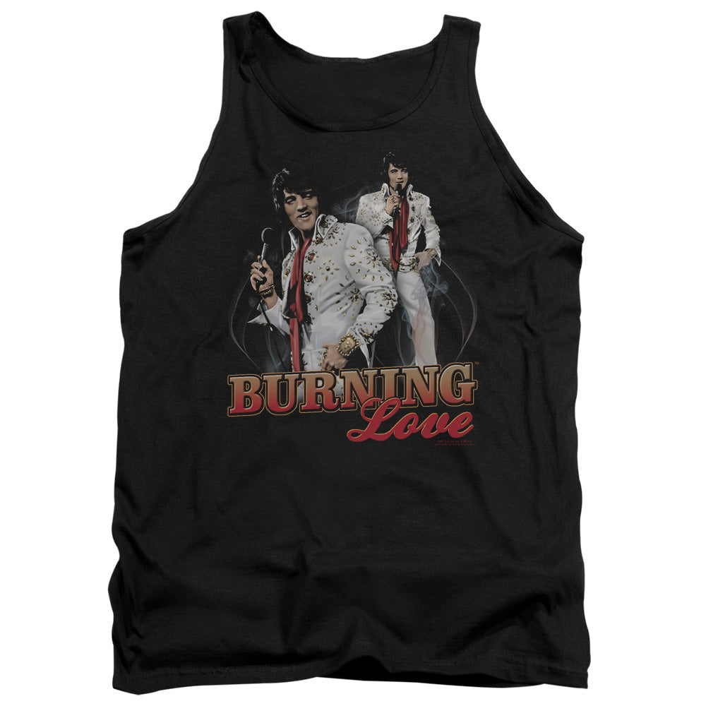 Elvis Presley Burning Love Mens Tank Top Shirt Black Officially Licensed