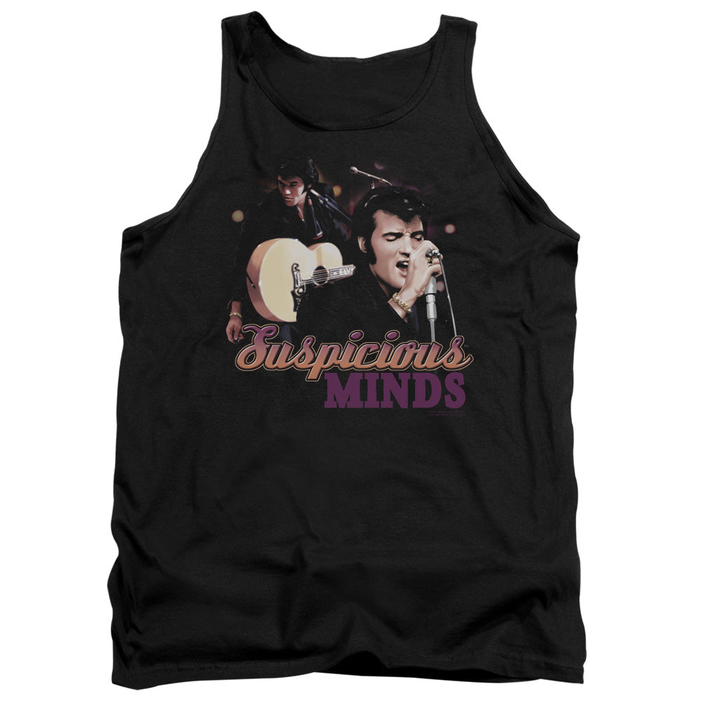 Elvis Presley Suspicious Minds Mens Tank Top Shirt Black Officially Licensed