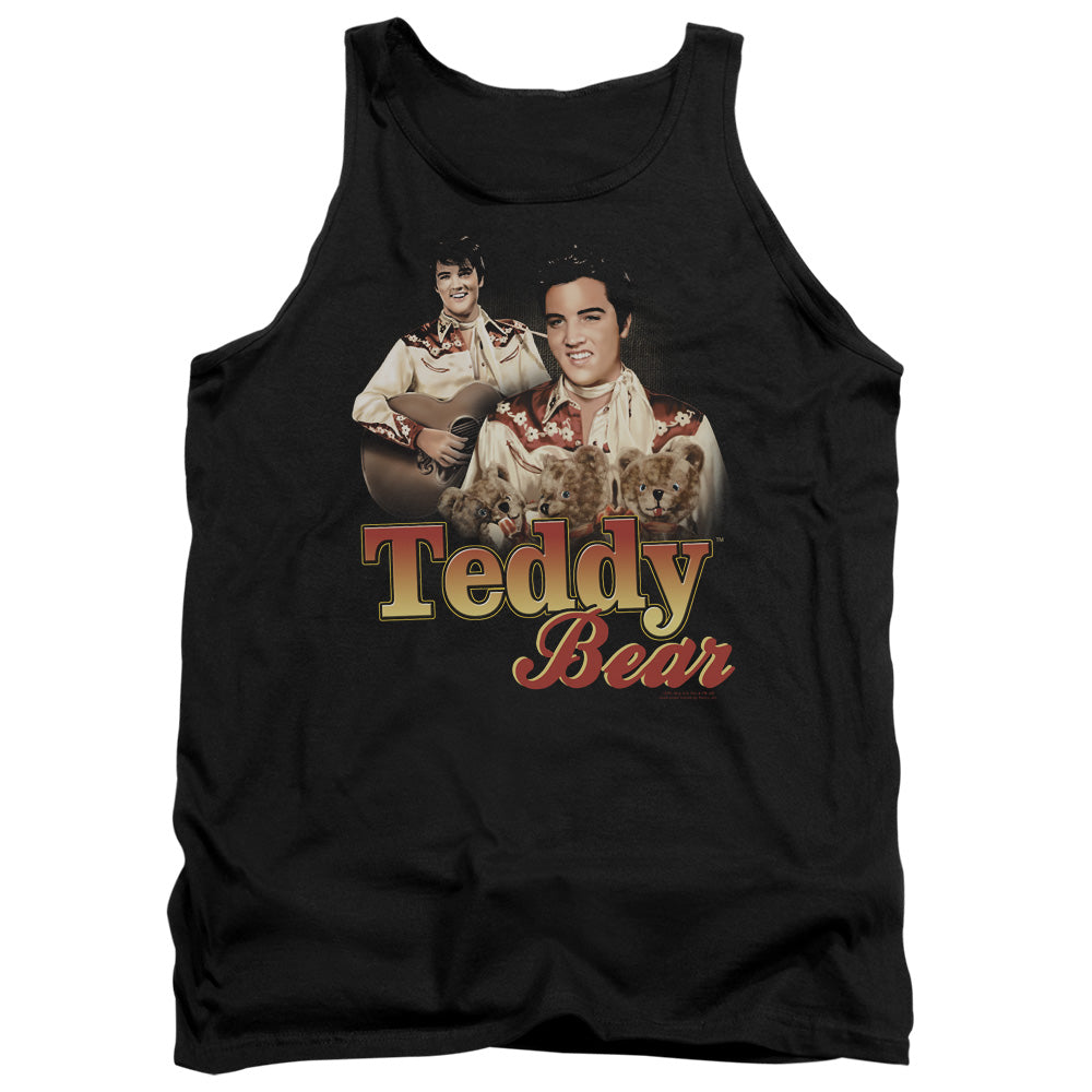 Elvis Presley Teddy Bear Mens Tank Top Shirt Black Officially Licensed