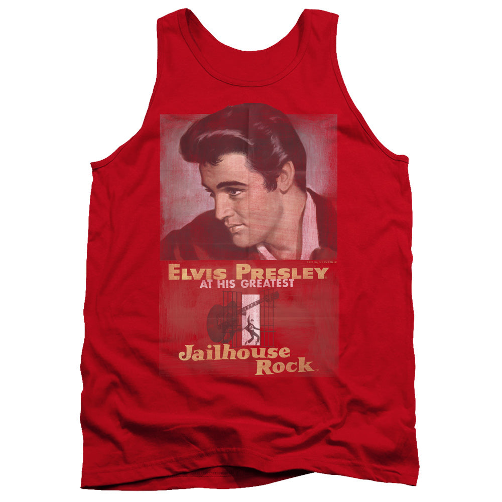Elvis Presley Jailhouse Rock Poster Mens Tank Top Shirt Red Officially Licensed