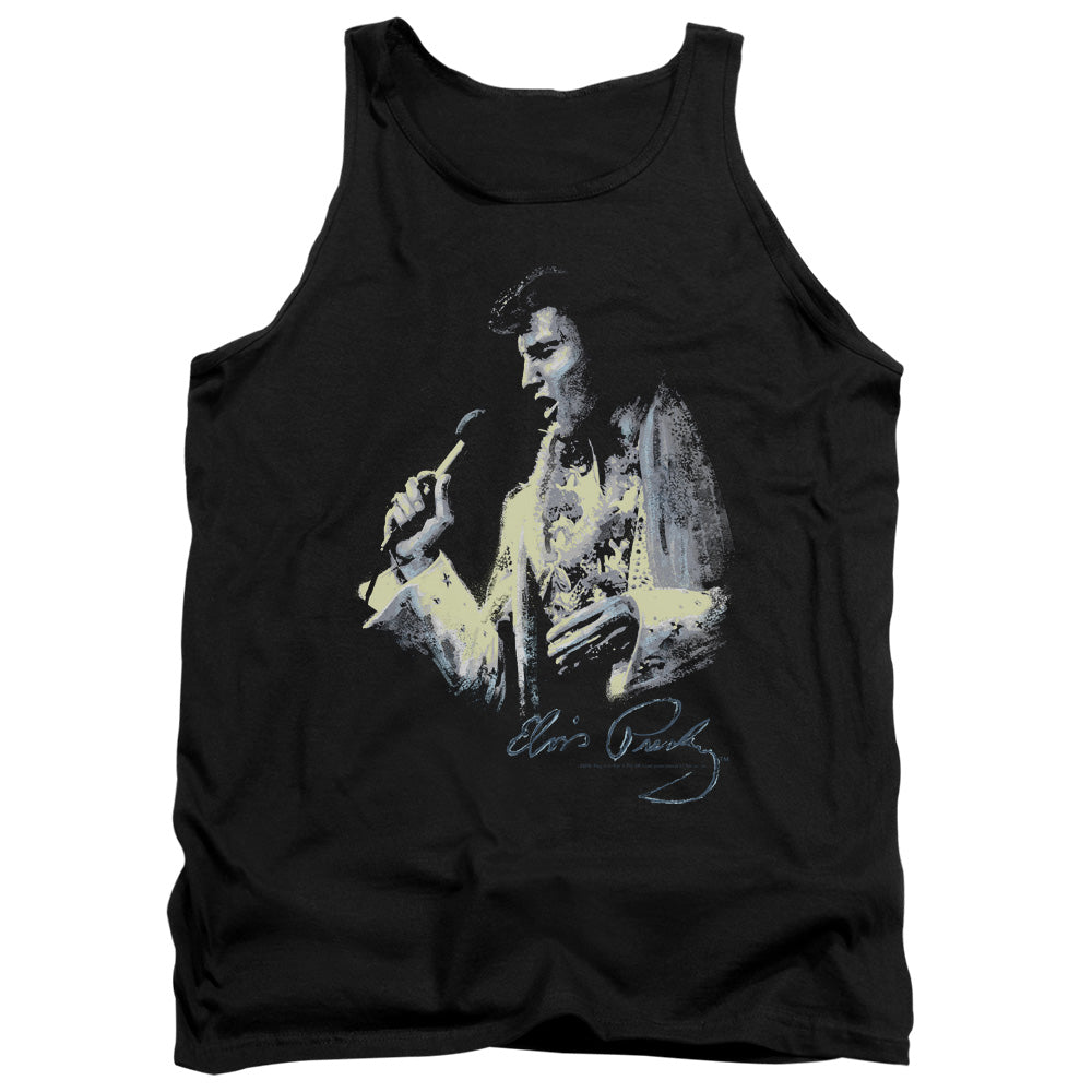 Elvis Presley Painted King Mens Tank Top Shirt Black Officially Licensed