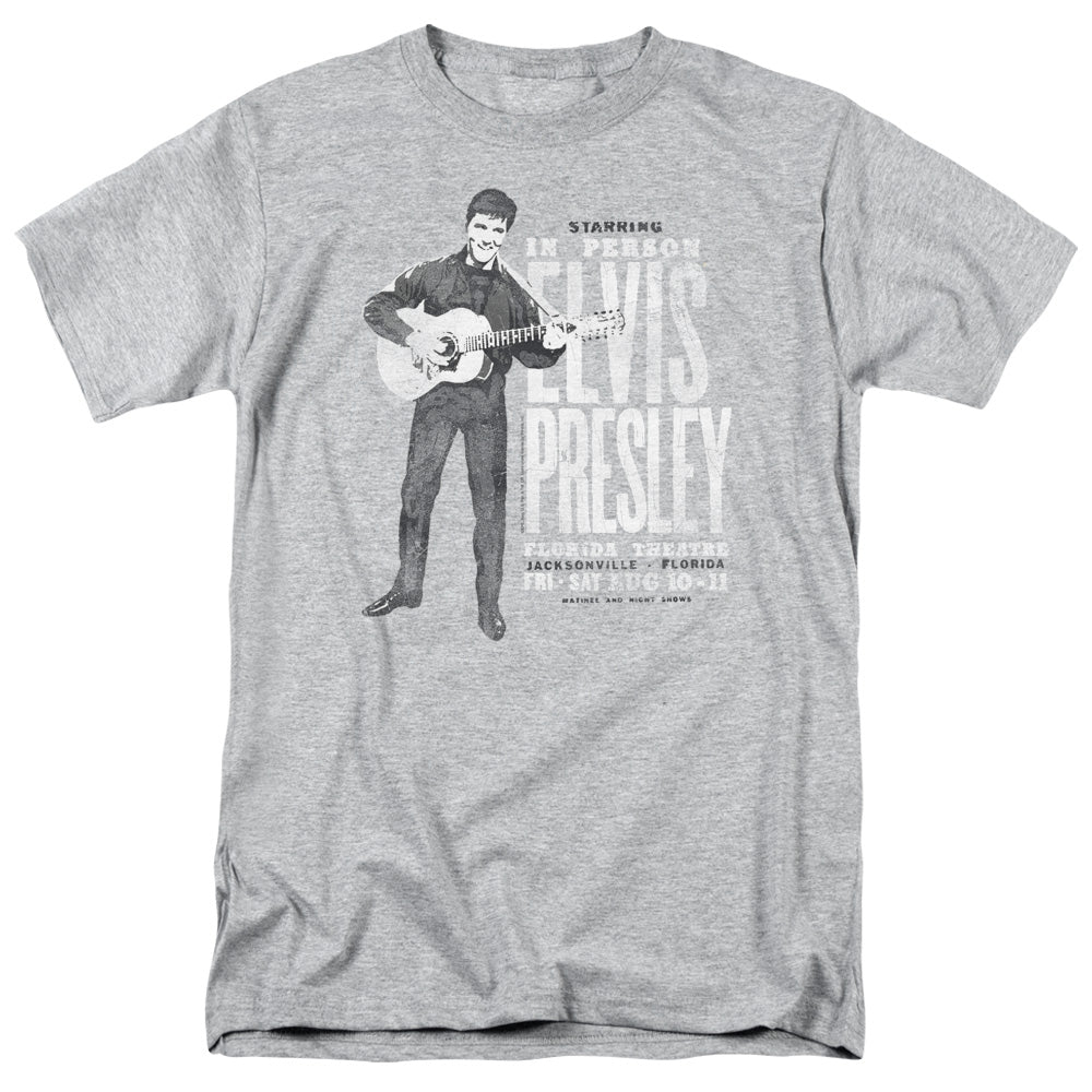 Elvis Presley In Person Mens T Shirt Athletic Heather