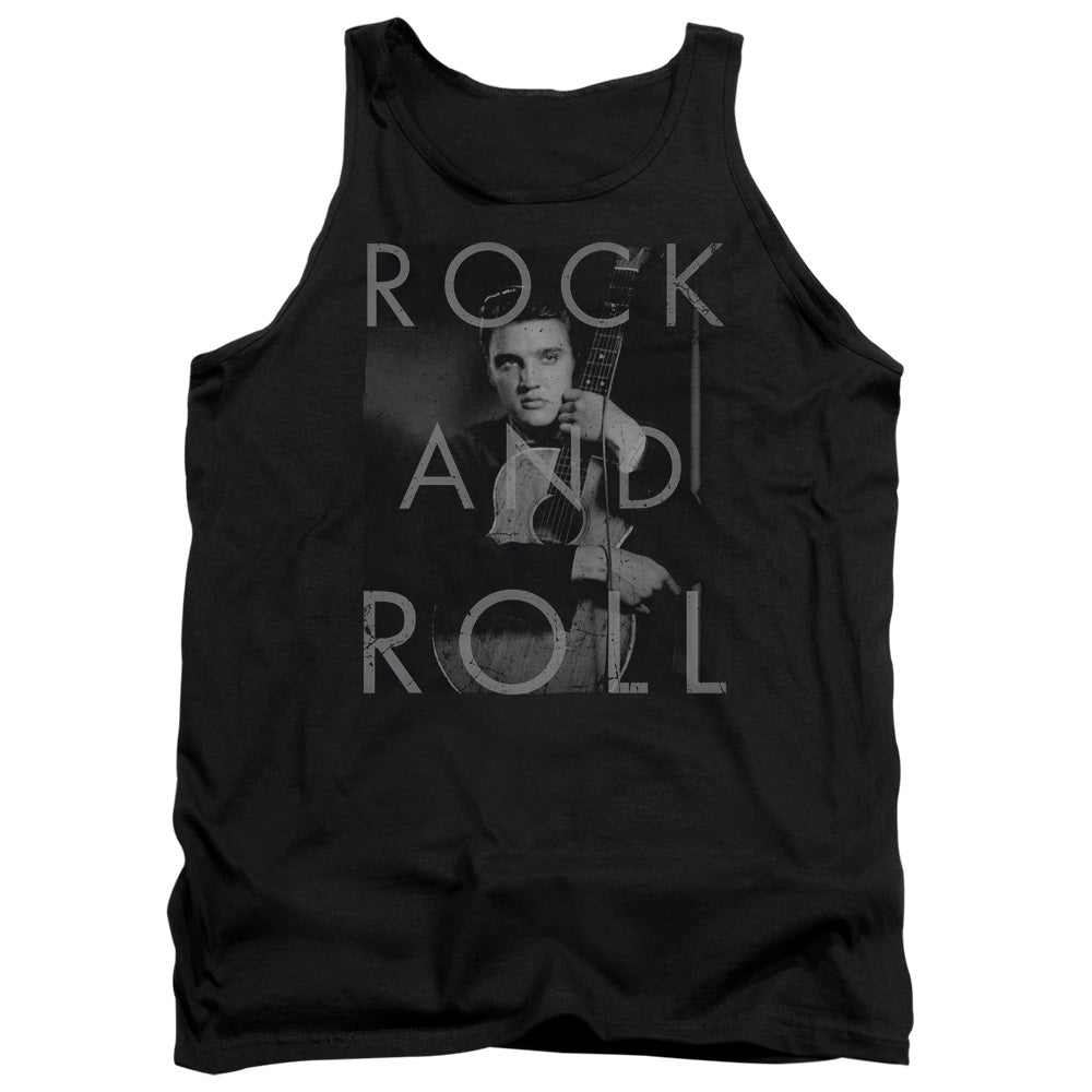 Elvis Presley Rock And Roll Mens Tank Top Shirt Black Officially Licensed