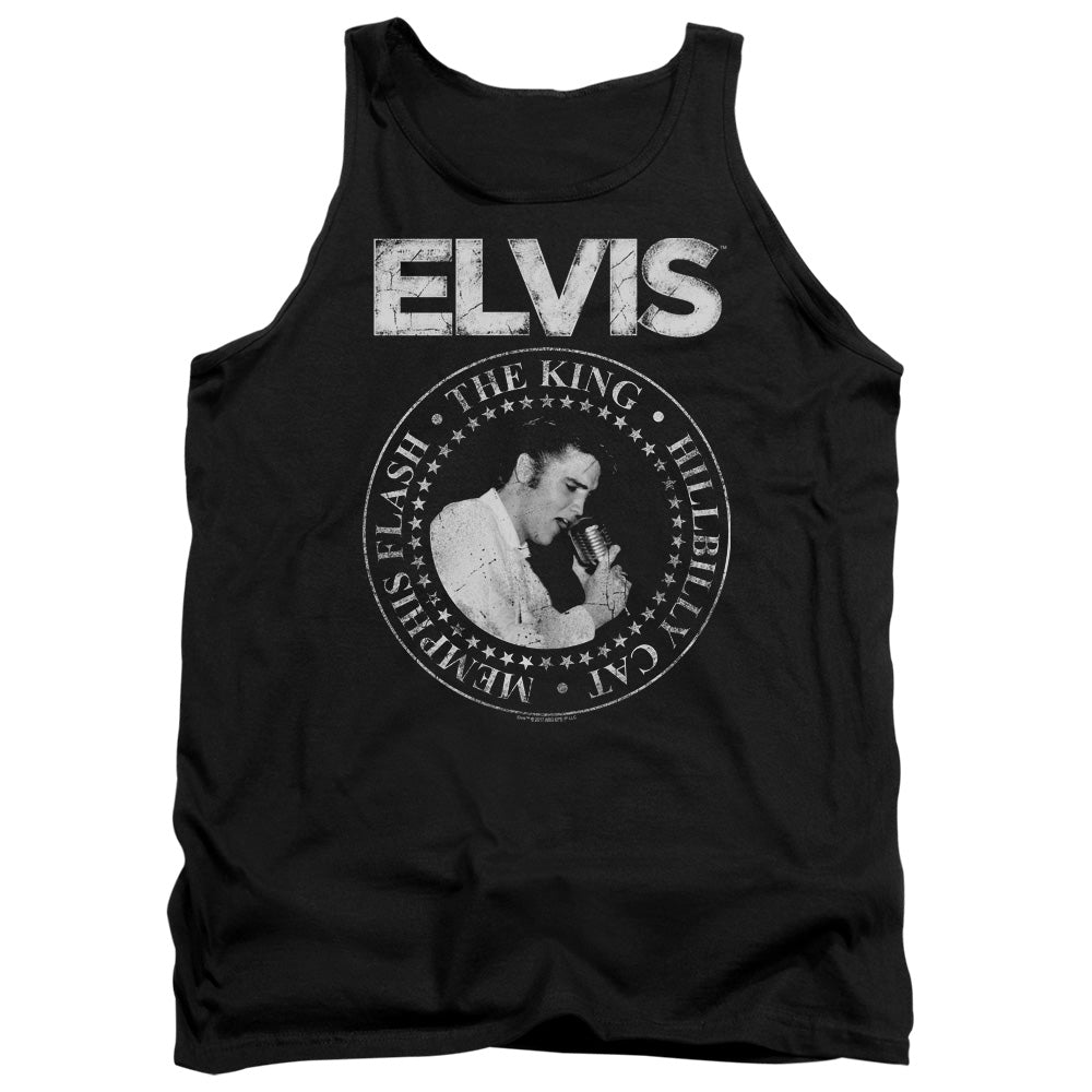 Elvis Presley Rock King Mens Tank Top Shirt Black Officially Licensed