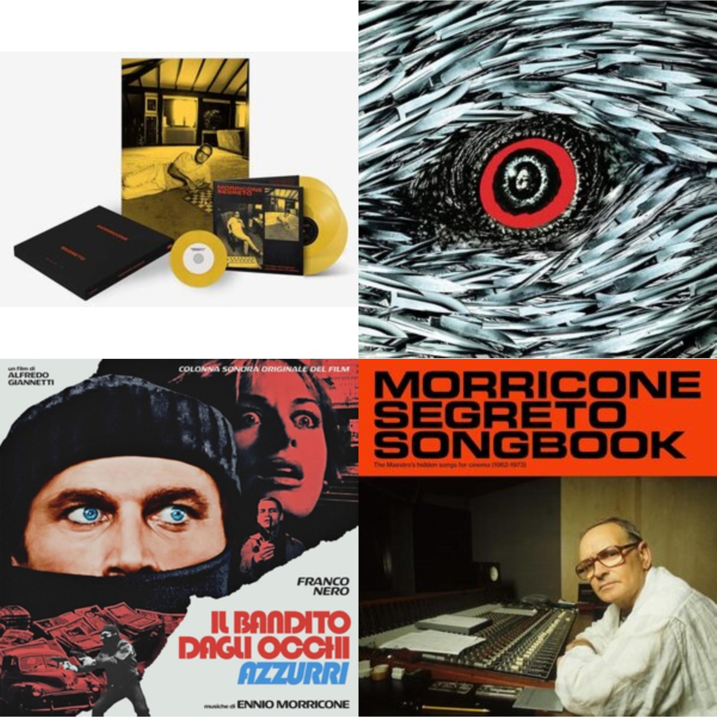 Ennio Morricone - Morricone Segreto (Yellow Vinyl/2LP/7Inch Single Collector's Edition) & Blue-Eyed Bandit (Il Bandito Dagli Occhi Azzurri) Ost (Blue LP Vinyl) (Rsd) & Morricone Segreto Songbook (1962-1973) (2LP) & Bird With The Crystal Plumage