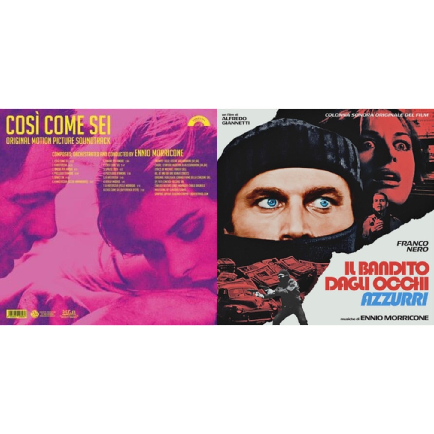 Ennio Morricone - Così Come Sei Ost (Limited/180G/Solid Pink LP Vinyl) & Blue-Eyed Bandit (Il Bandito Dagli Occhi Azzurri) Ost (Blue LP Vinyl) (Rsd)