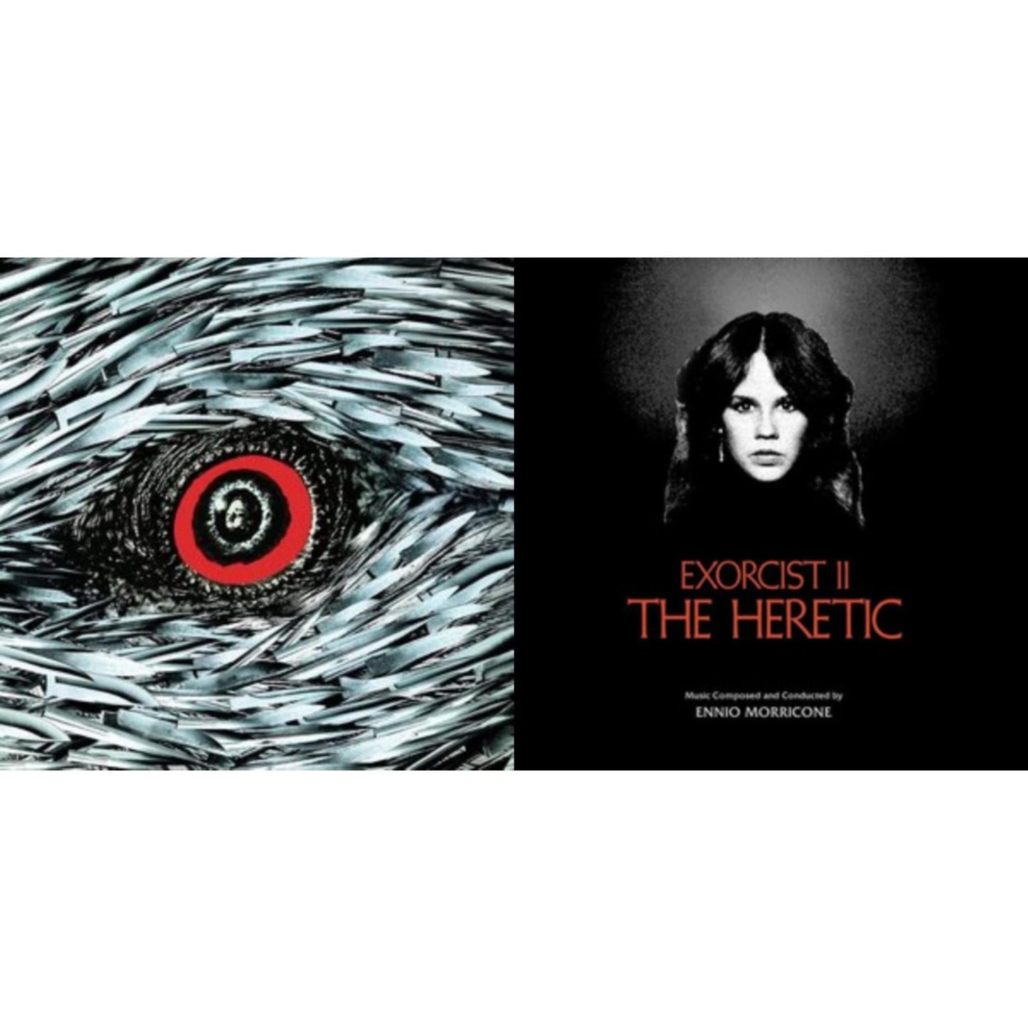 Ennio Morricone - Bird With The Crystal Plumage (140G/Crystal Clear LP Vinyl) & Exorcist Ii: The Heretic (Blood Red With Black Splatter LP Vinyl) (Ams Exclusive)