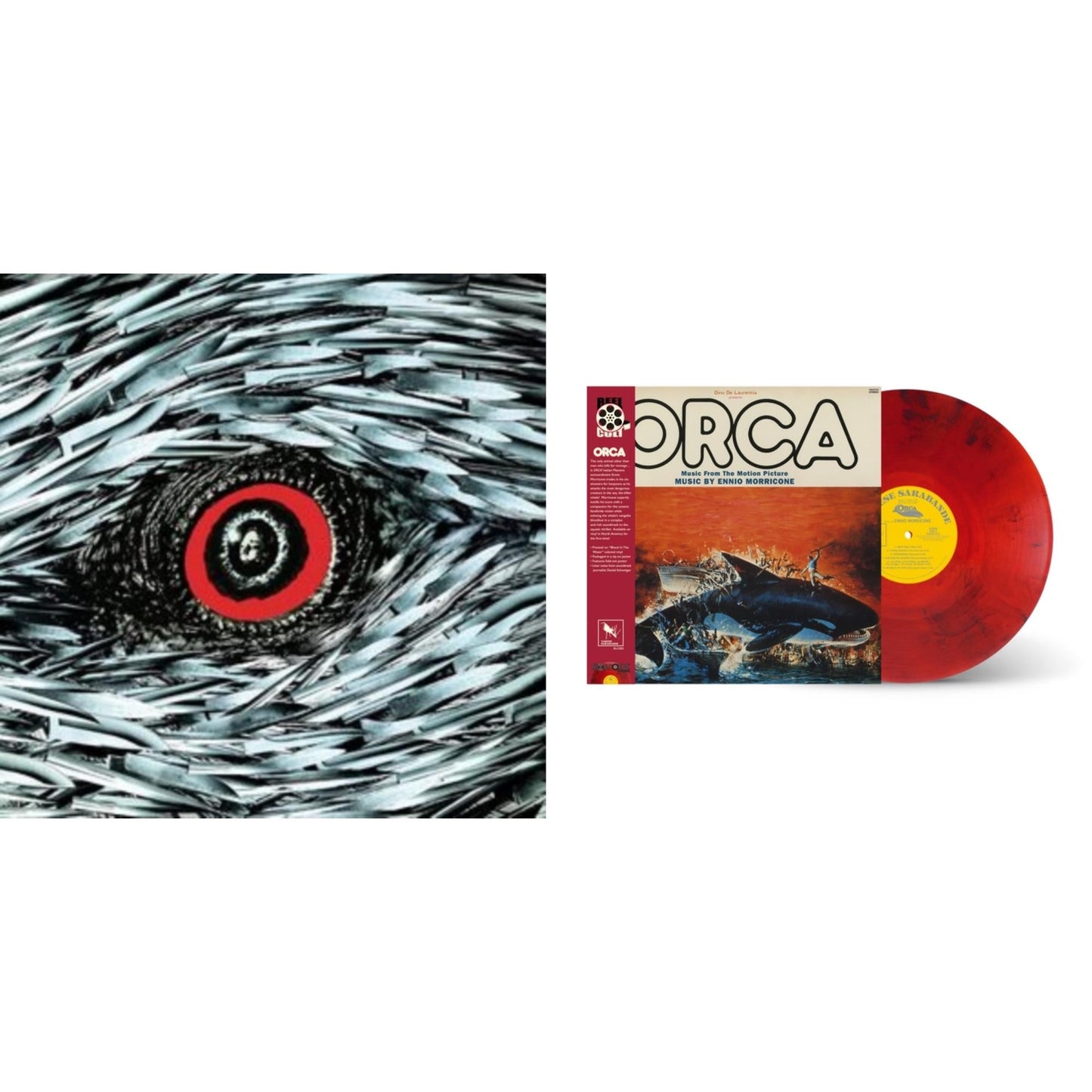 Ennio Morricone - Bird With The Crystal Plumage (140G/Crystal Clear LP Vinyl) & Orca (Music From The Motion Picture) (Reel Cut Series) (Red LP Vinyl)
