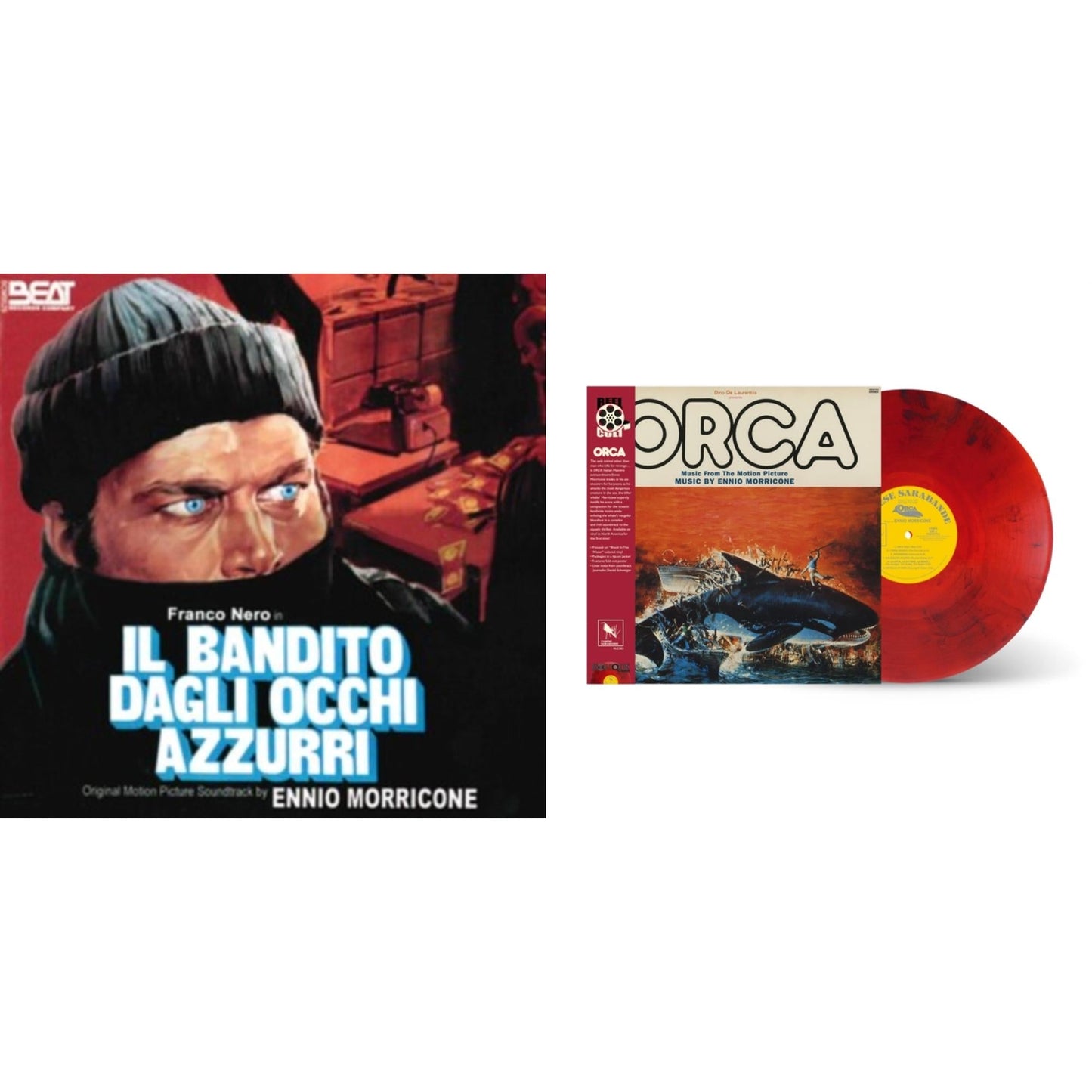 Ennio Morricone - Blue-Eyed Bandit (Il Bandito Dagli Occhi Azzurri) Ost & Orca (Music From The Motion Picture) (Reel Cut Series) (Red LP Vinyl)