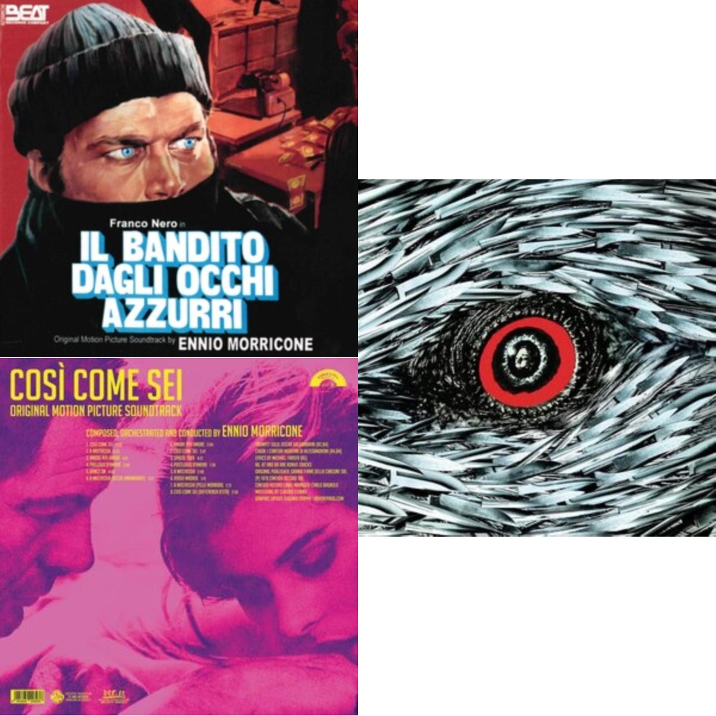 Ennio Morricone - Blue-Eyed Bandit (Il Bandito Dagli Occhi Azzurri) Ost & Così Come Sei Ost (Limited/180G/Solid Pink LP Vinyl) & Bird With The Crystal Plumage (140G/Crystal Clear LP Vinyl)