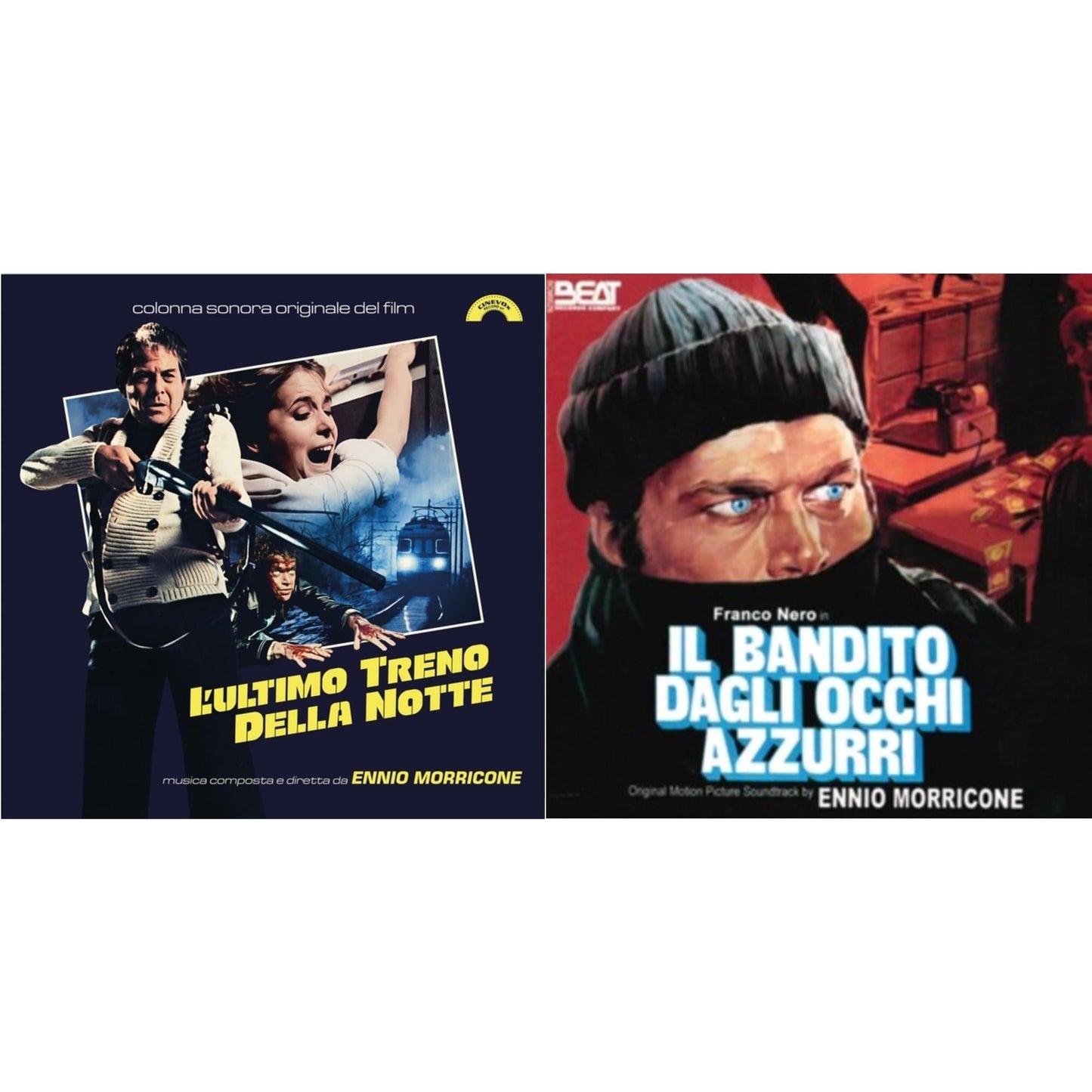 Ennio Morricone - L’Ultimo Treno Della Notte (Yellow LP Vinyl) & Blue-Eyed Bandit (Il Bandito Dagli Occhi Azzurri) Ost