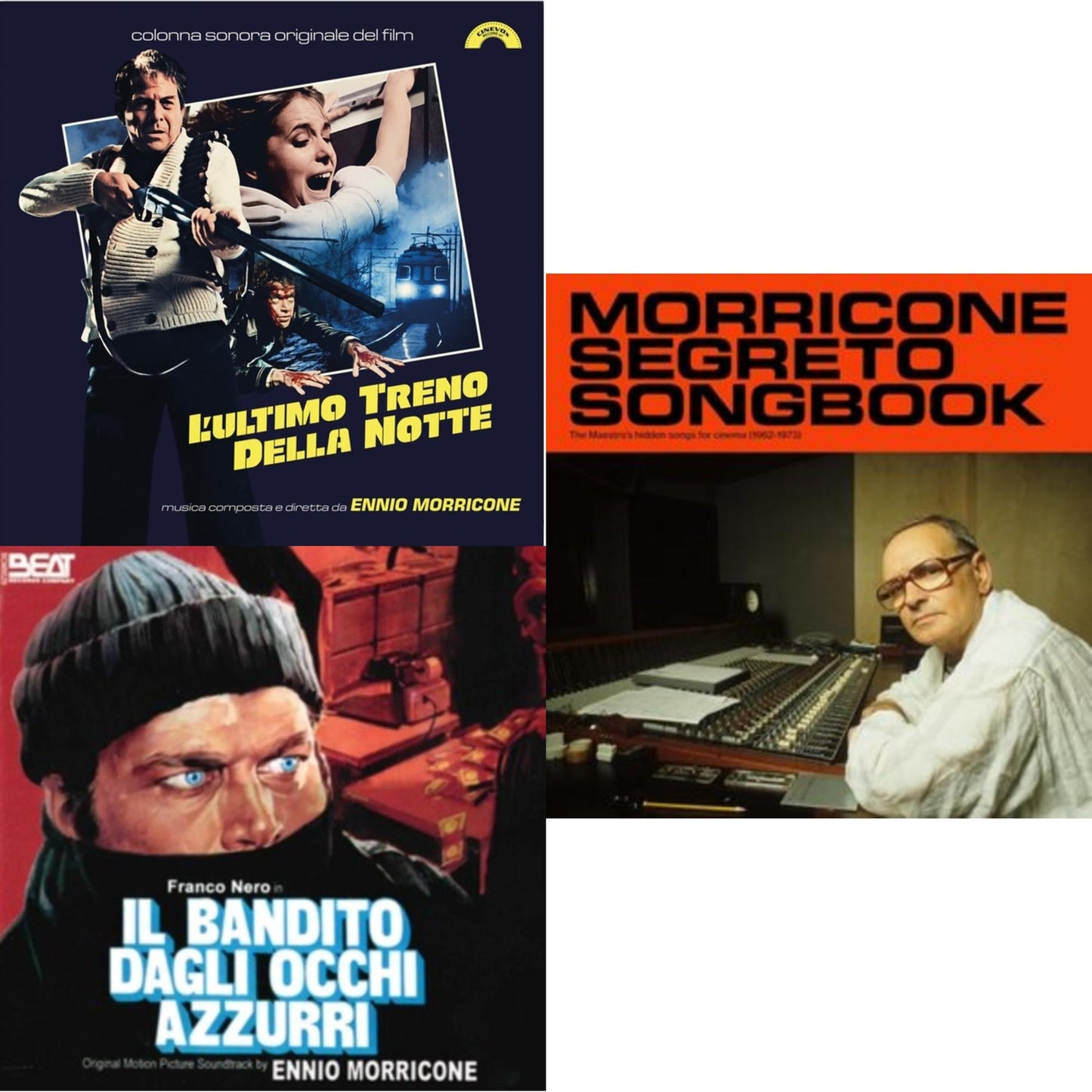 Ennio Morricone - Blue-Eyed Bandit (Il Bandito Dagli Occhi Azzurri) Ost & L’Ultimo Treno Della Notte (Yellow LP Vinyl) & Morricone Segreto Songbook (1962-1973) (2LP)