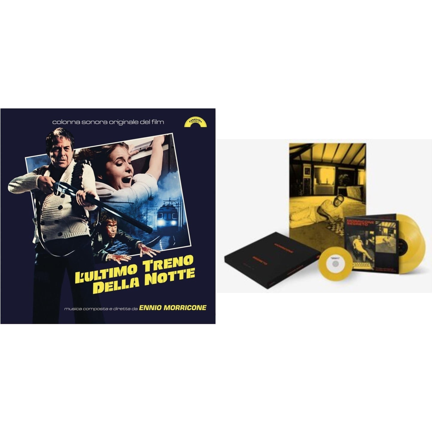 Ennio Morricone - Morricone Segreto (Yellow Vinyl/2LP/7Inch Single Collector's Edition) & L’Ultimo Treno Della Notte (Yellow LP Vinyl)