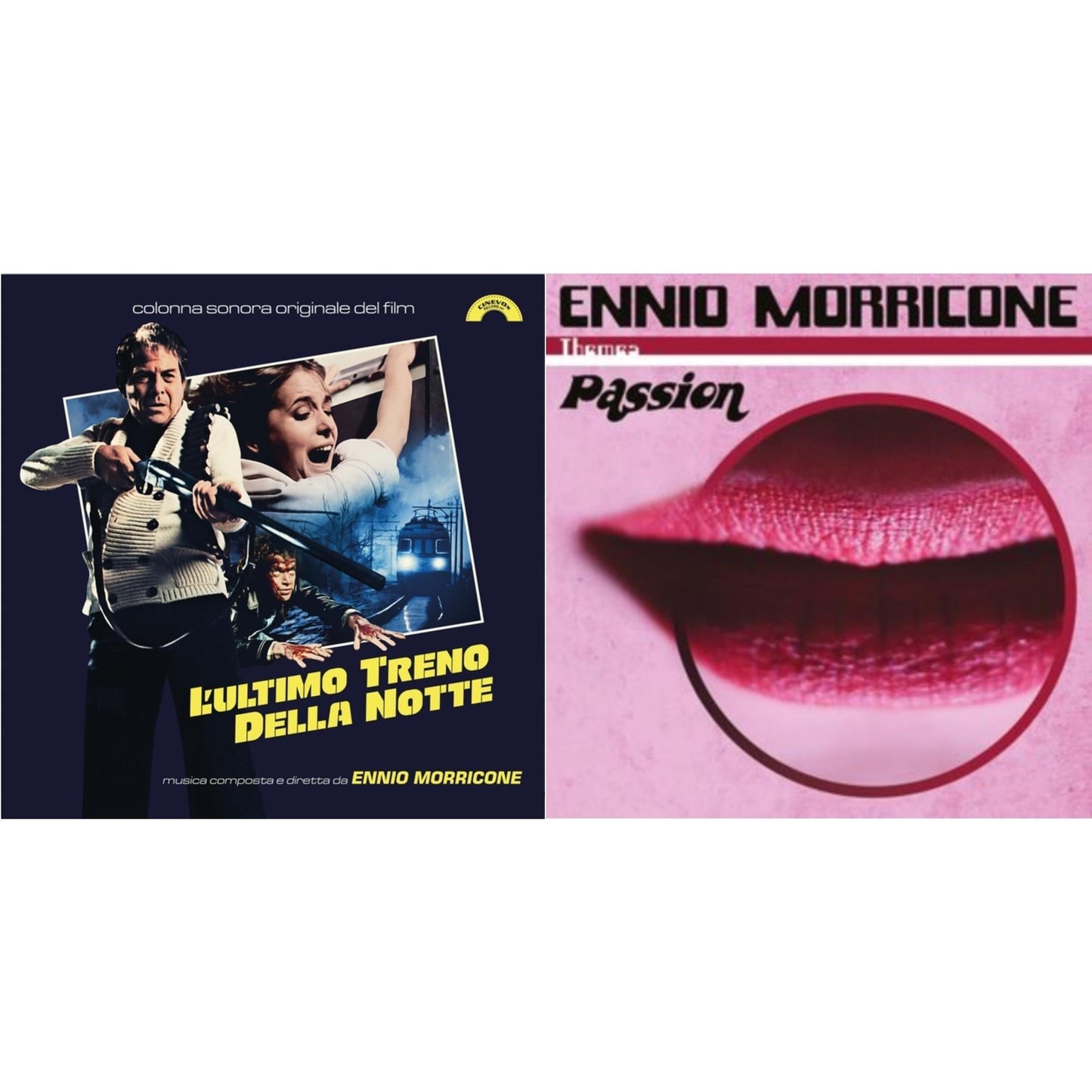 Ennio Morricone - L’Ultimo Treno Della Notte (Yellow LP Vinyl) & Themes: Passion (Limited/2LP/Passionate Red & White Marbled Vinyl/180G)