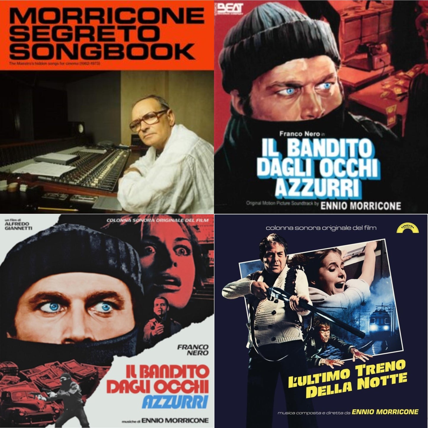 Ennio Morricone - Blue-Eyed Bandit (Il Bandito Dagli Occhi Azzurri) Ost & L’Ultimo Treno Della Notte (Yellow LP Vinyl) & Blue-Eyed Bandit (Il Bandito Dagli Occhi Azzurri) Ost (Blue LP Vinyl) (Rsd) & Morricone Segreto Songbook (1962-1973) (2LP)