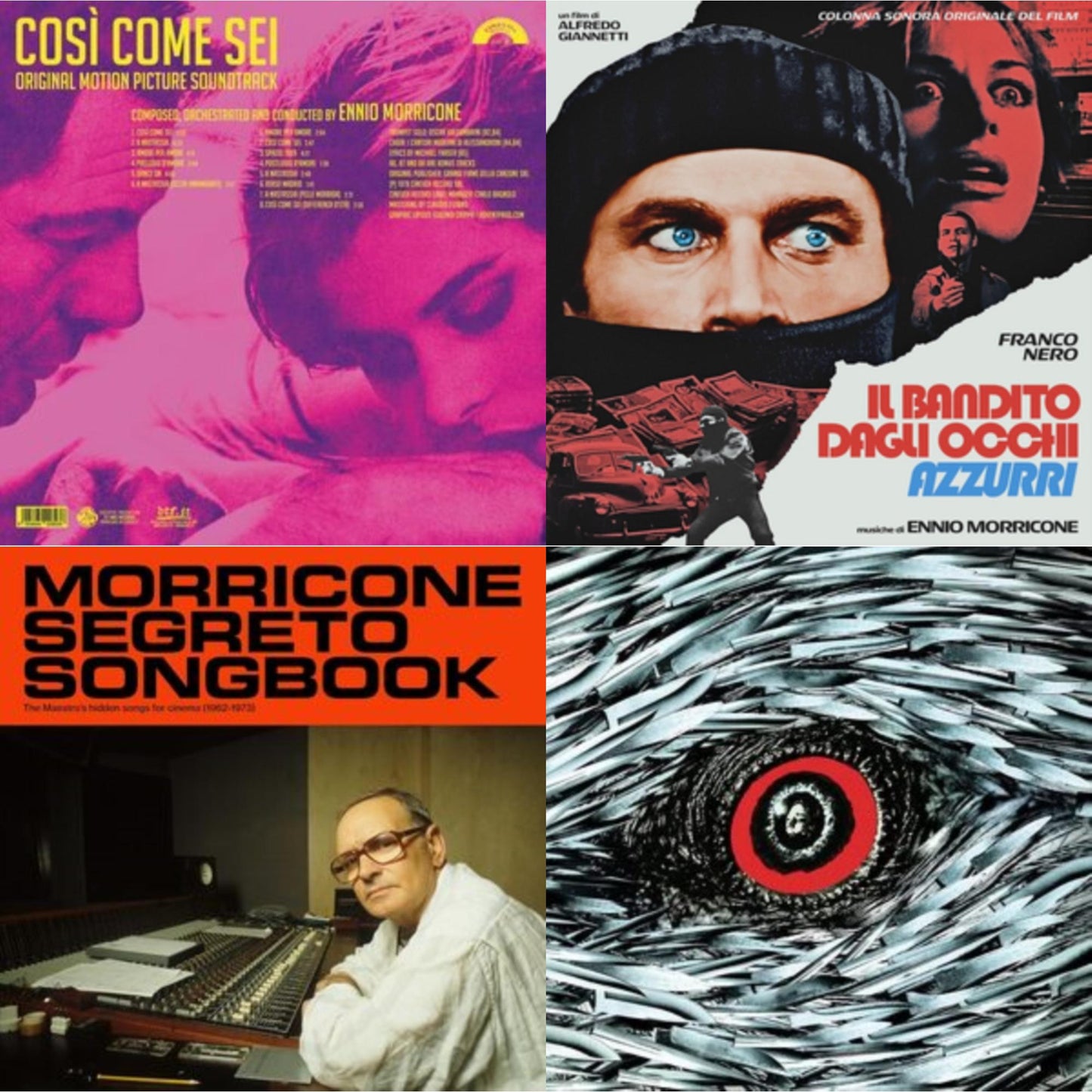 Ennio Morricone - Così Come Sei Ost (Limited/180G/Solid Pink LP Vinyl) & Blue-Eyed Bandit (Il Bandito Dagli Occhi Azzurri) Ost (Blue LP Vinyl) (Rsd) & Morricone Segreto Songbook (1962-1973) (2LP) & Bird With The Crystal Plumage (140G/Crystal Clear LP