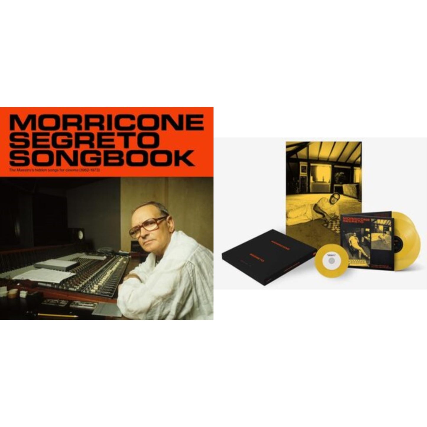 Ennio Morricone - Morricone Segreto (Yellow Vinyl/2LP/7Inch Single Collector's Edition) & Morricone Segreto Songbook (1962-1973) (2LP)