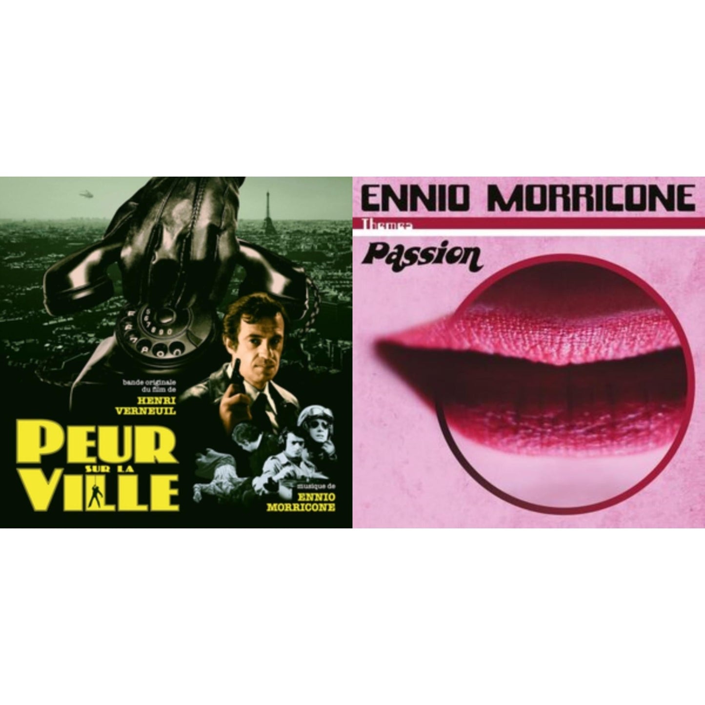Ennio Morricone - Peur Sur La Ville (Gatefold Sleeve Designed By Eric Adrian Lee) & Themes: Passion (Limited/2LP/Passionate Red & White Marbled Vinyl/180G)