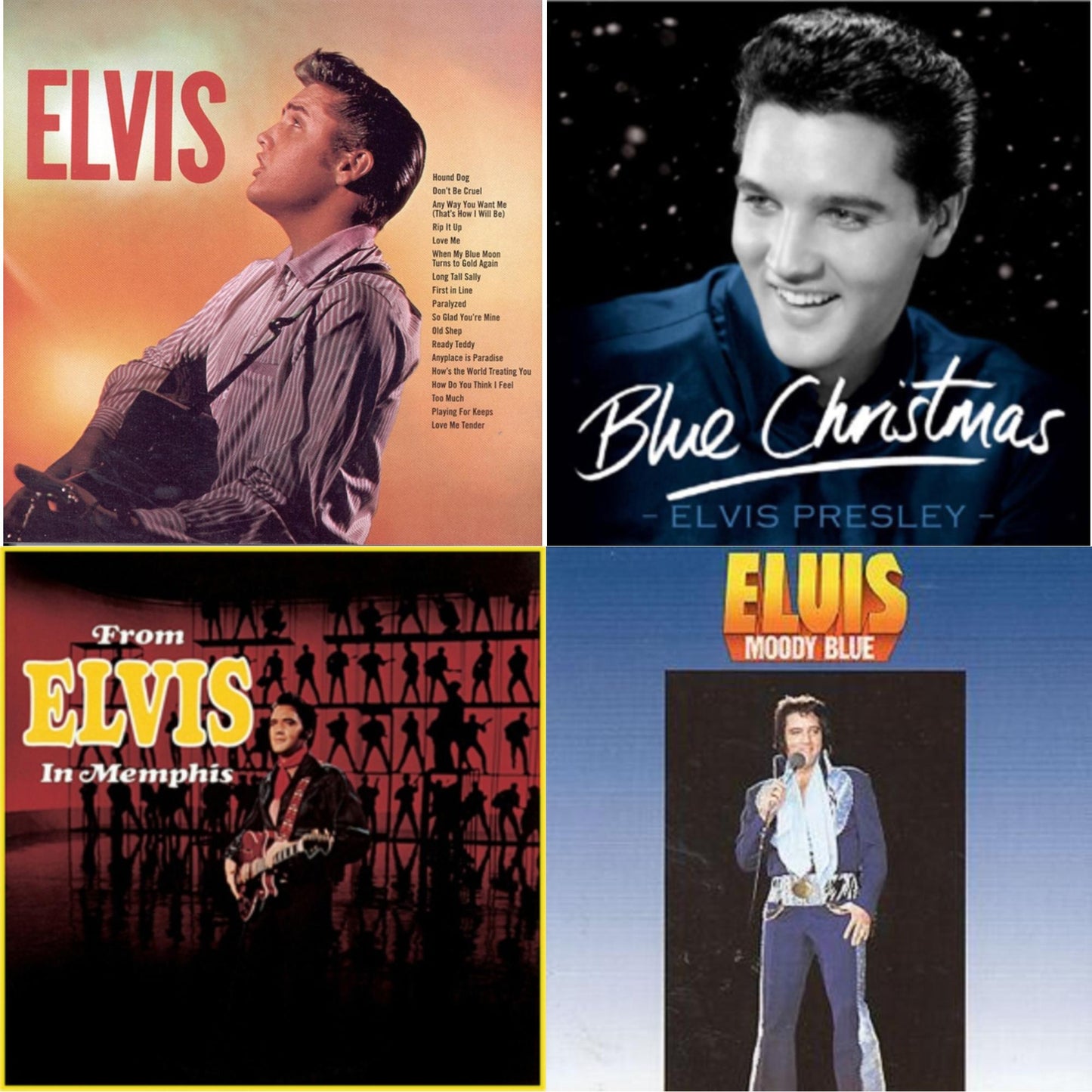 Elvis Presley - Elvis & Blue Christmas & From Elvis In Memphis & Moody Blue - CD Bundle