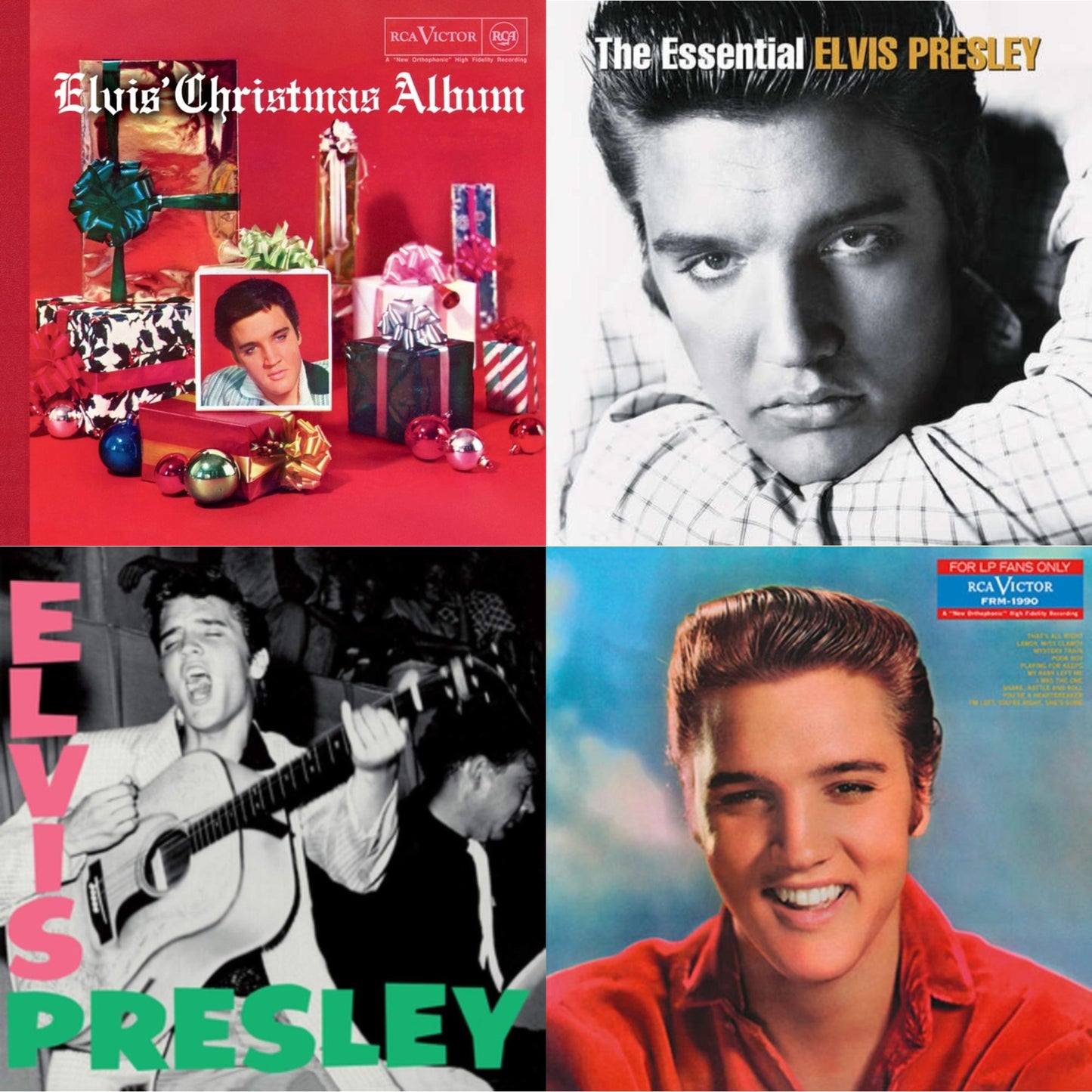 Elvis Presley - Elvis' Christmas Album & Elvis Presley (Limited/Transparent Green LP Vinyl/180G) & For LP Fans Only (Translucent Blue Vinyl/180G) & Essential Elvis Presley