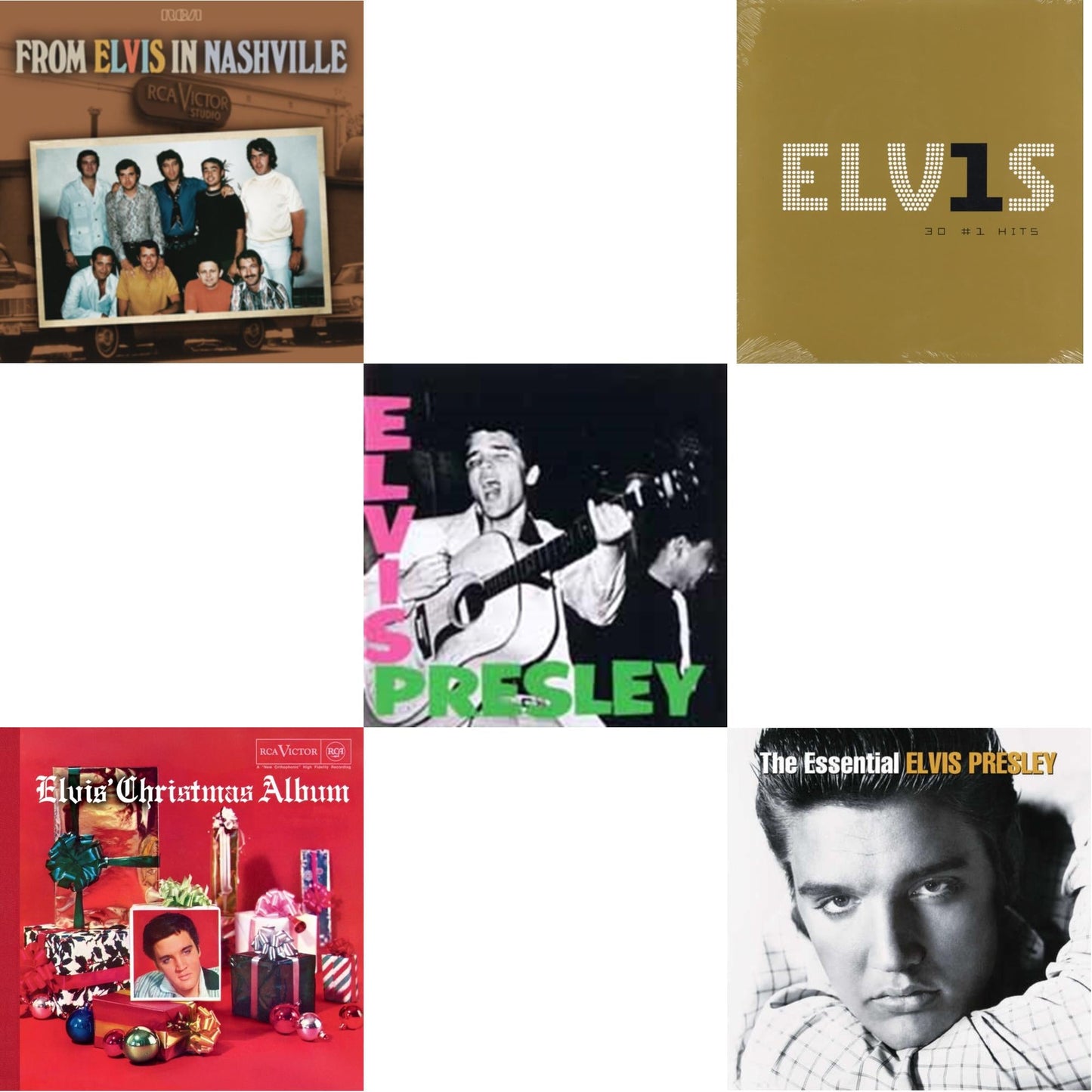 Elvis Presley - From Elvis In Nashville (2LP) & Elvis' Christmas Album & Elvis Presley & Elvis 30 #1 Hits (2LP/180G) & Essential Elvis Presley