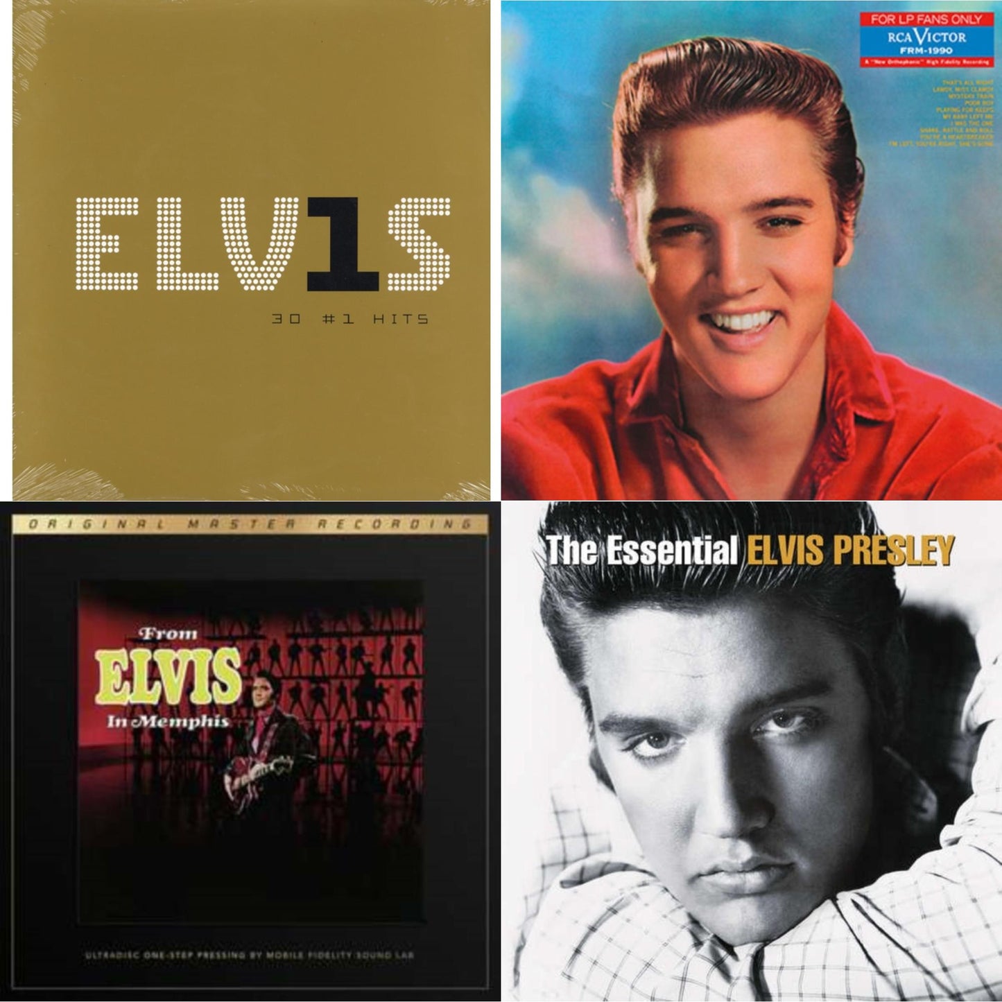 Elvis Presley - From Elvis In Memphis (2LP/180G/45RPM Supervinyl Ultradisc One-Step/Original Masters/Limited) & For LP Fans Only (Translucent Blue Vinyl/180G) & Elvis 30 #1 Hits (2LP/180G) & Essential Elvis Presley