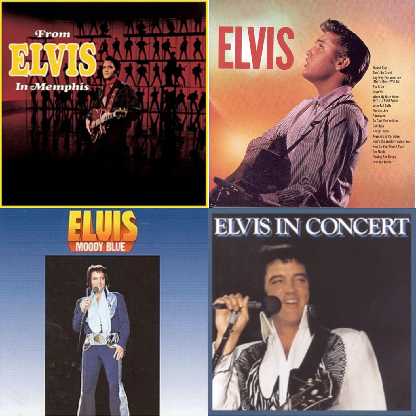Elvis Presley - Elvis In Concert & Moody Blue & Elvis & From Elvis In Memphis - CD Bundle