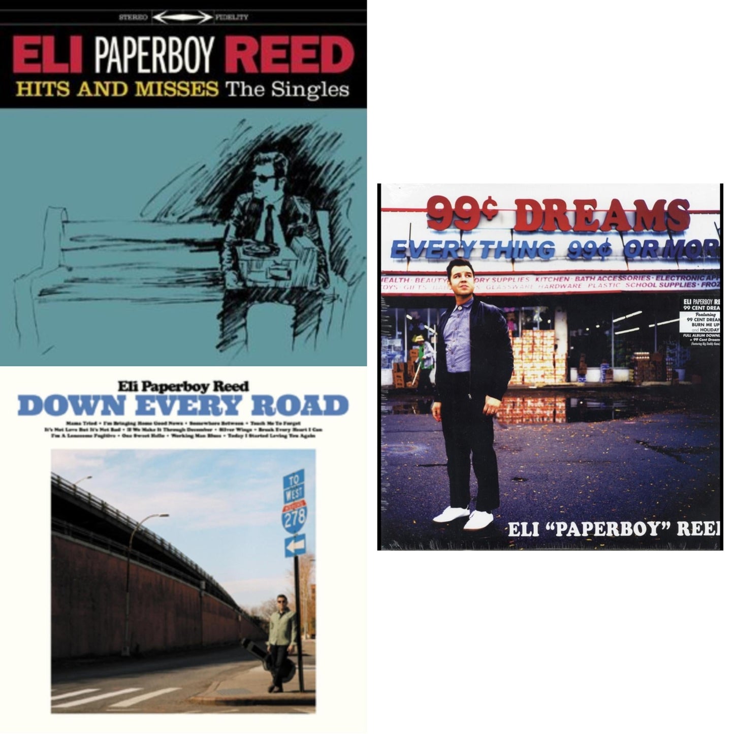 Eli Paperboy Reed - Down Every Road (Dl Card) & Hits & Misses & 99 Cent Dreams (Dl Code) - LP Vinyl Bundle